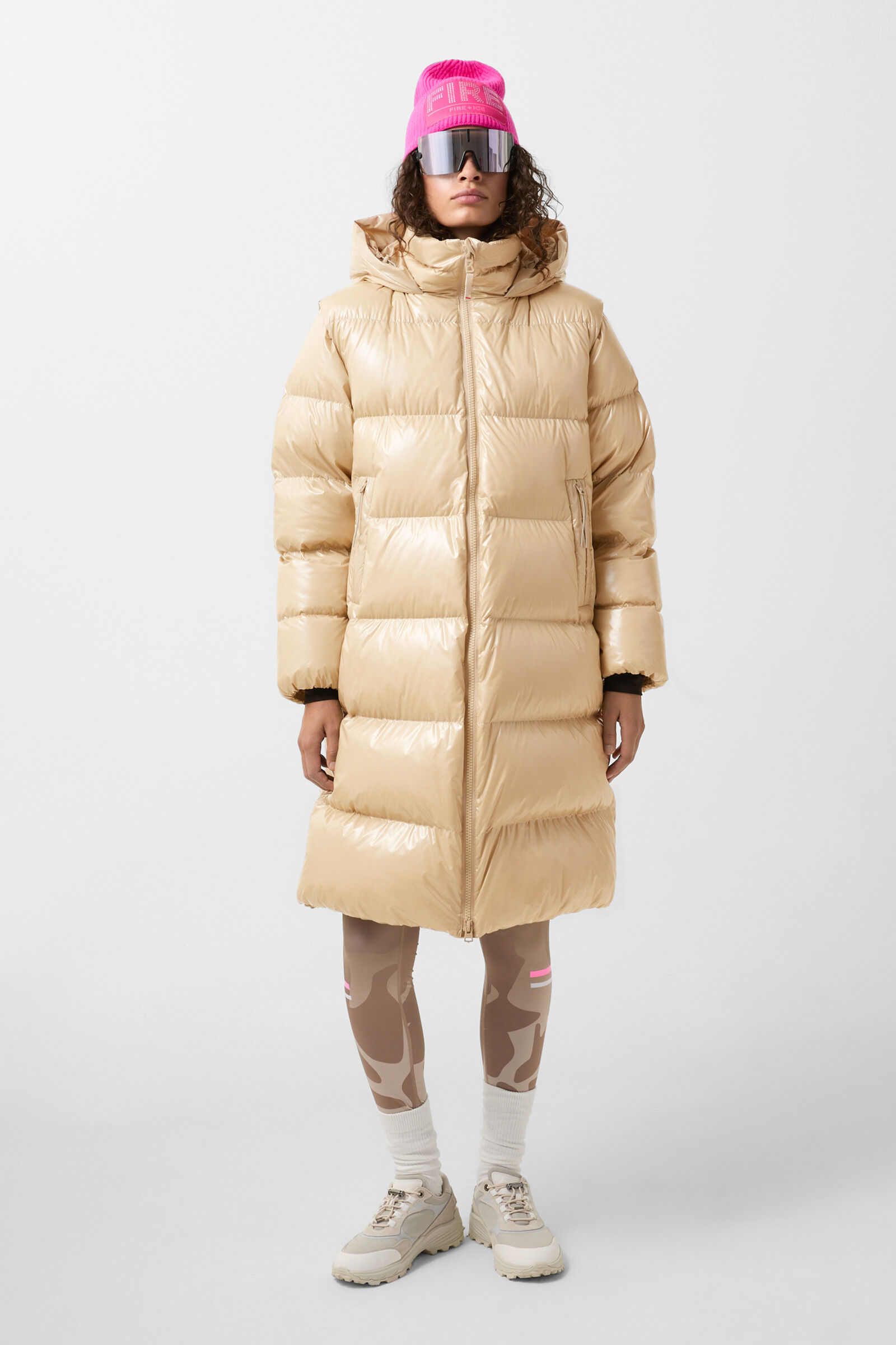 2-in1 down coat Asta Beige