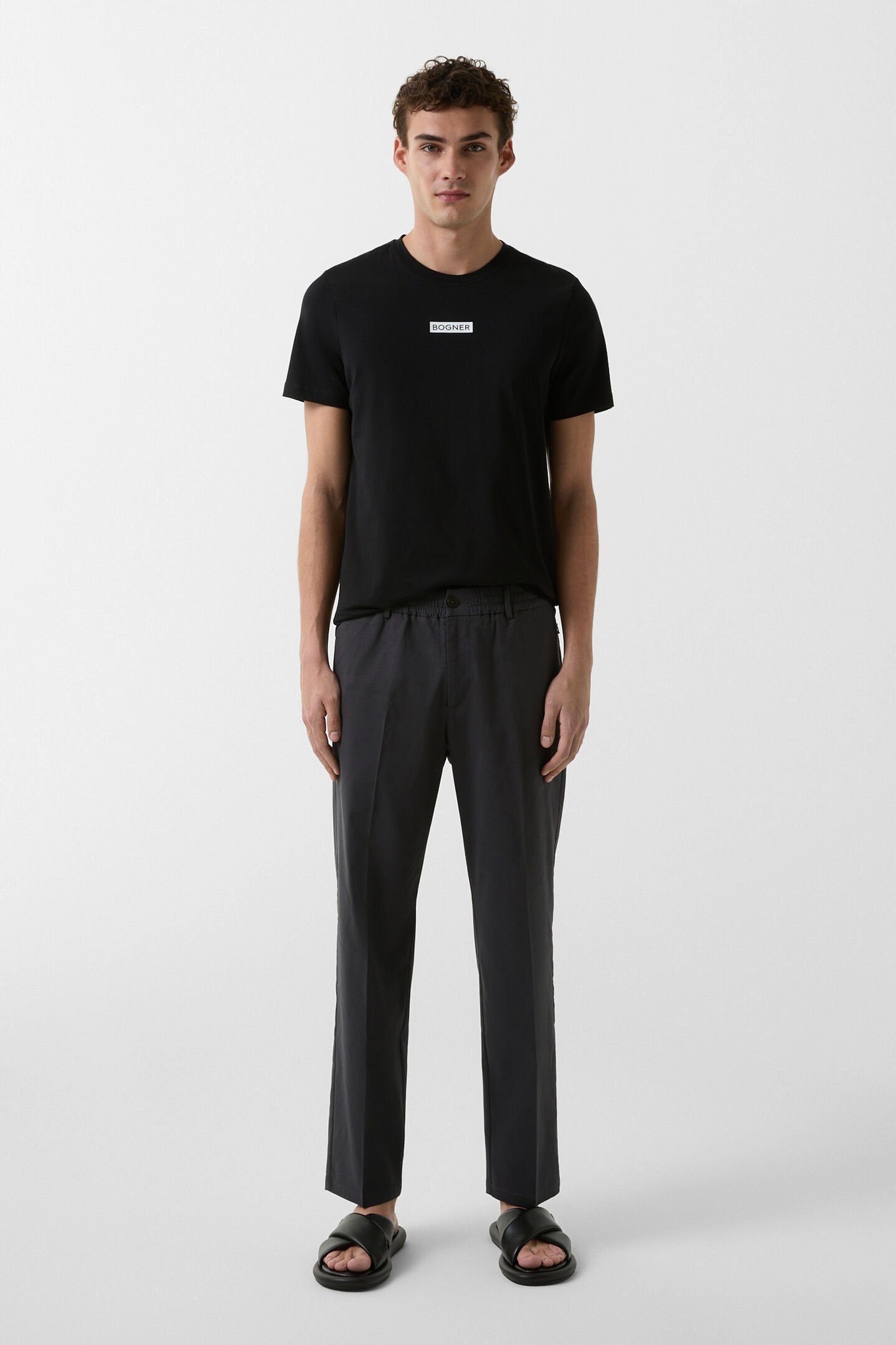 Bundfaltenhose Marcus Dunkelgrau