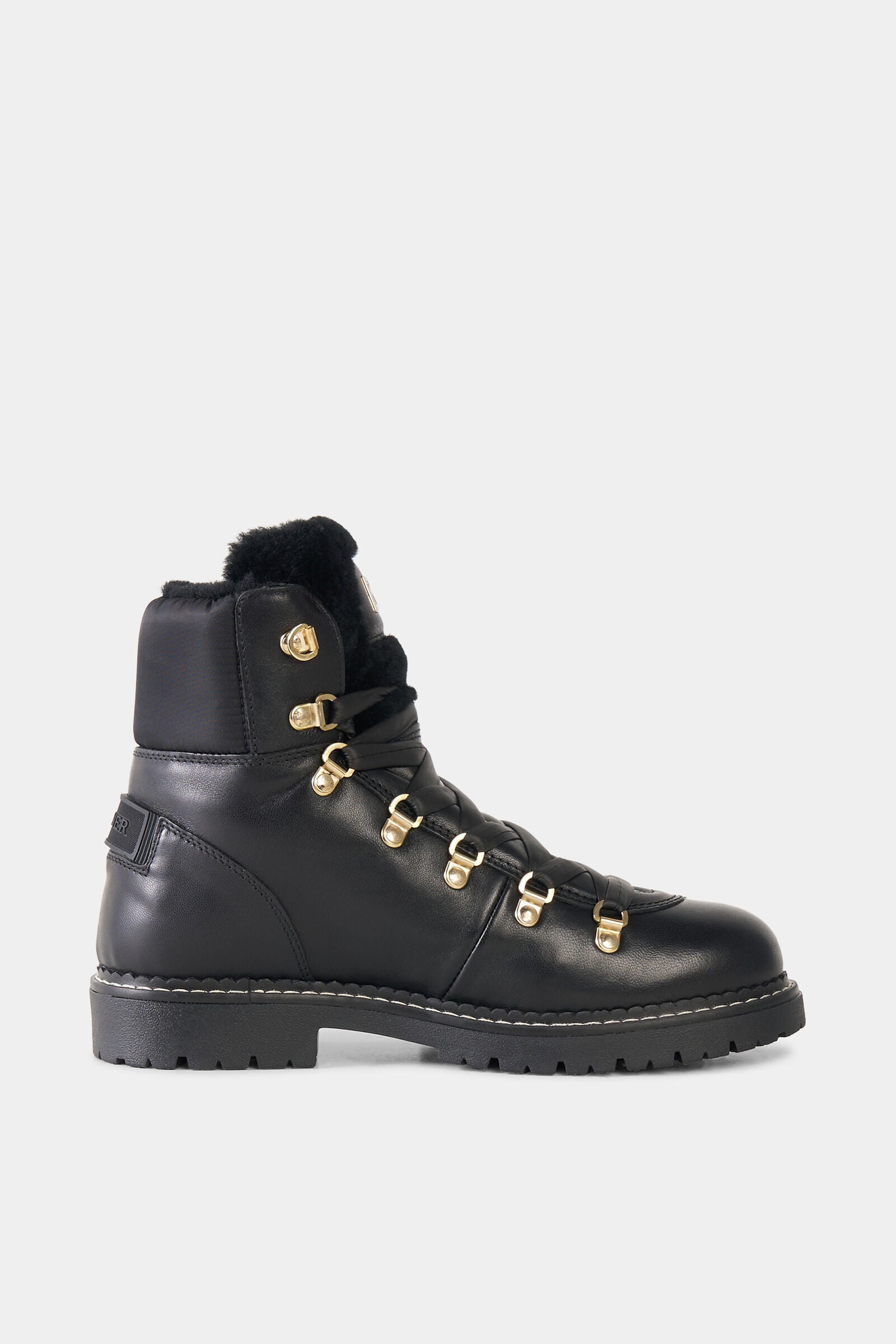 Andermatt lace-up boots with spikes Black