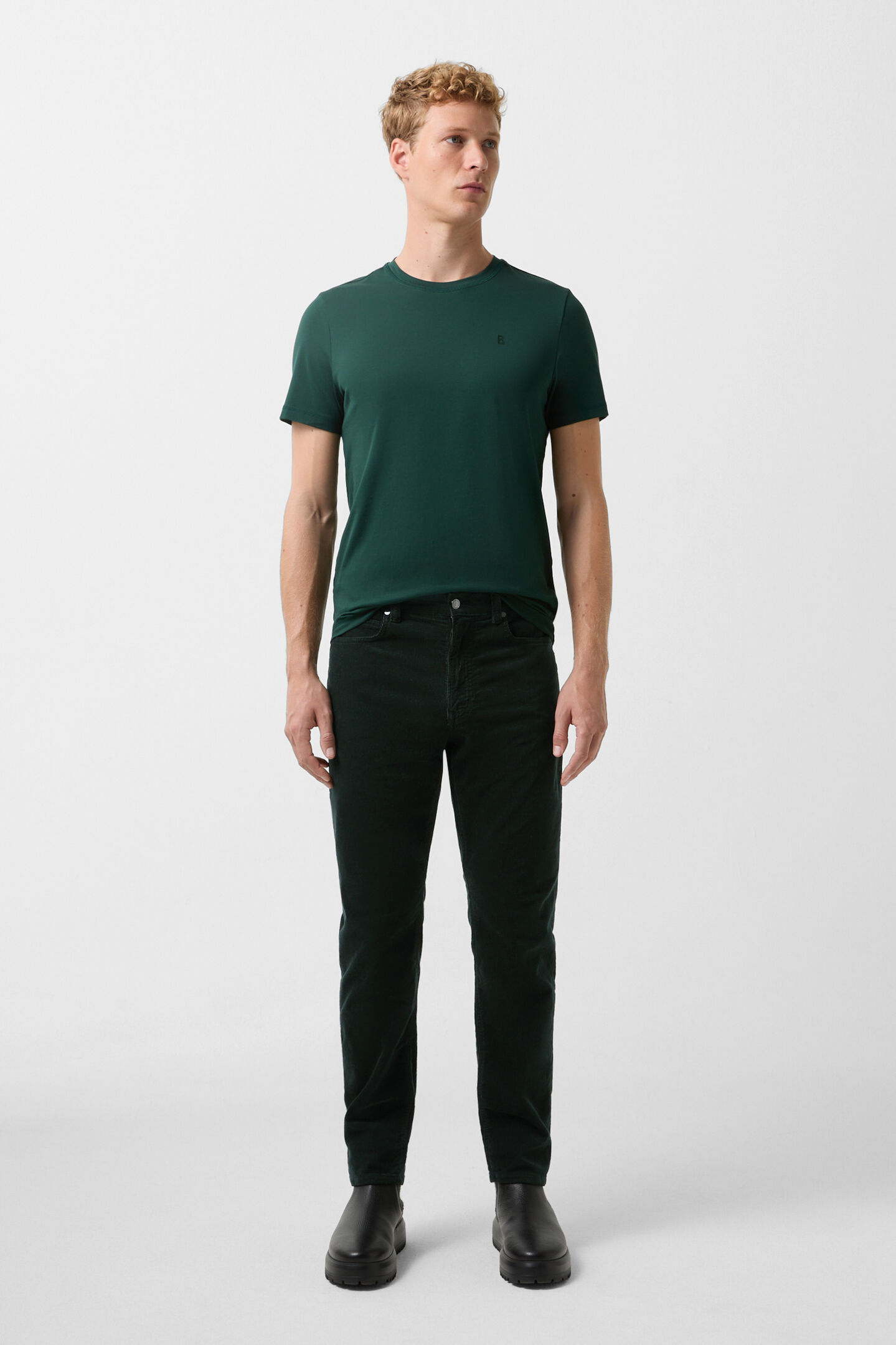 Corduroy broek Brian Donkergroen