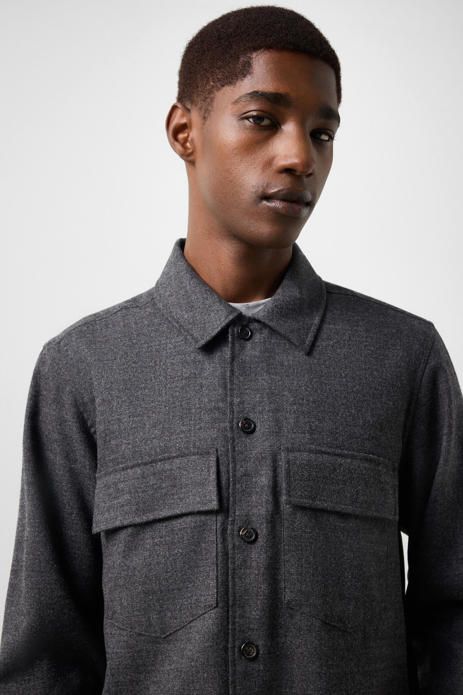 Heiko virgin wool shirt Anthracite