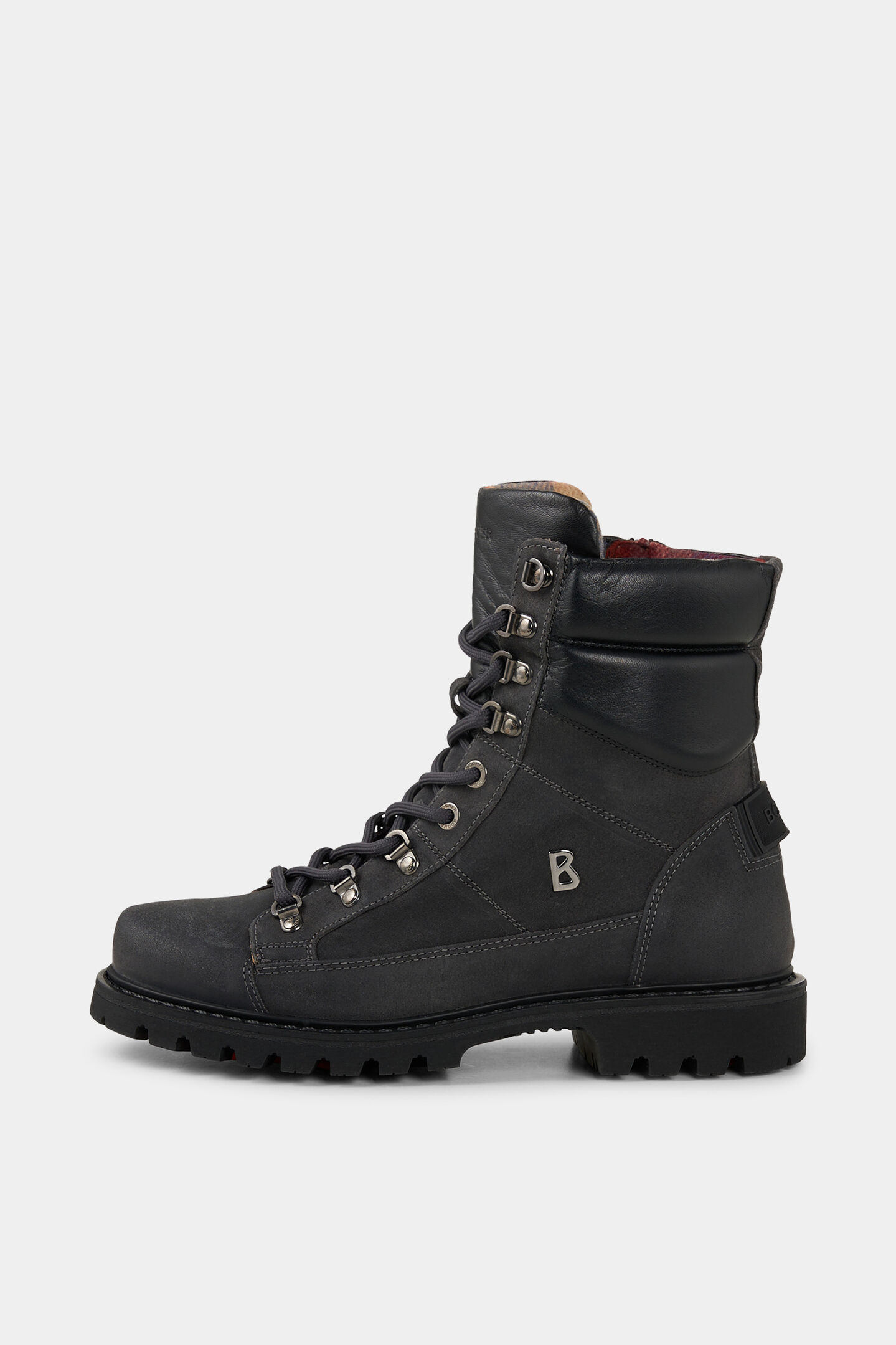 Lace-up boots Helsinki with spikes Dark grey