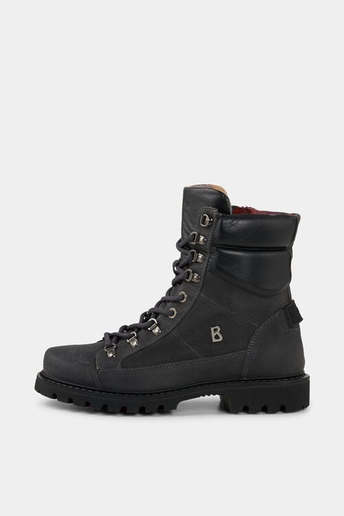 Lace-up boots Helsinki with spikes Dark grey