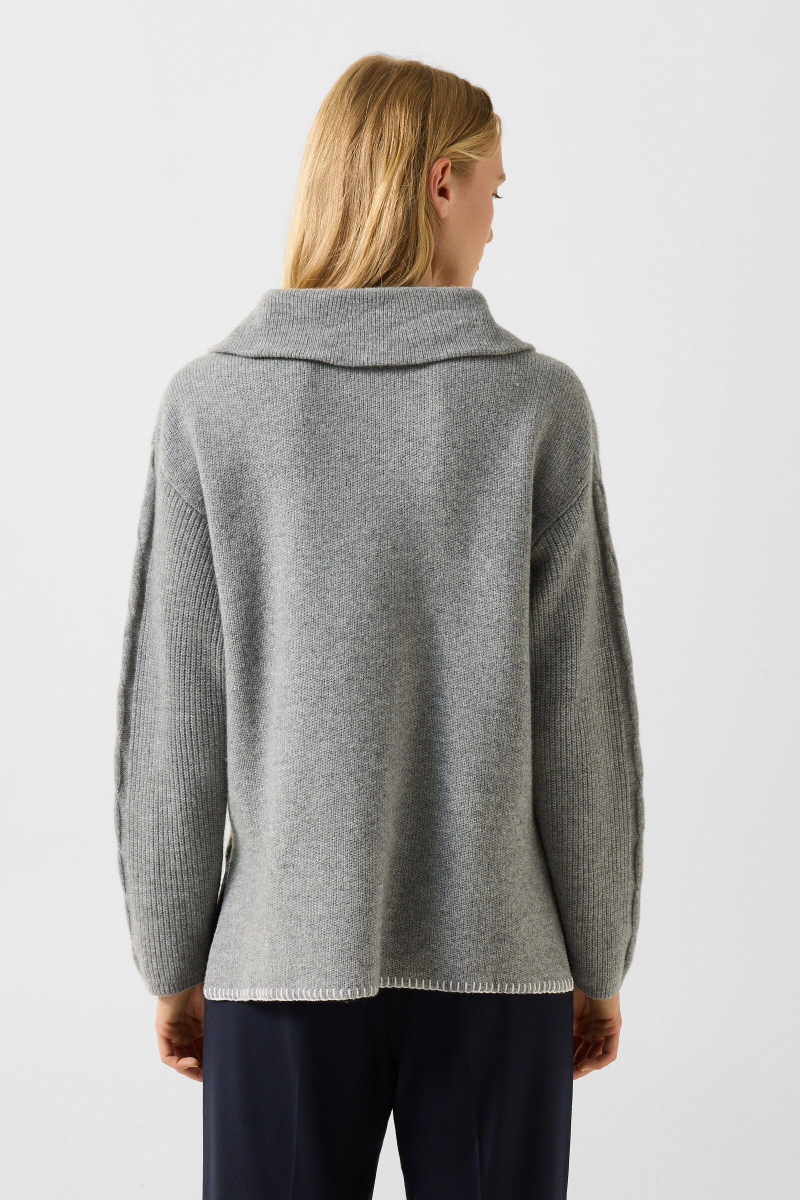 Larissa Virgin Wool Sweater Gray