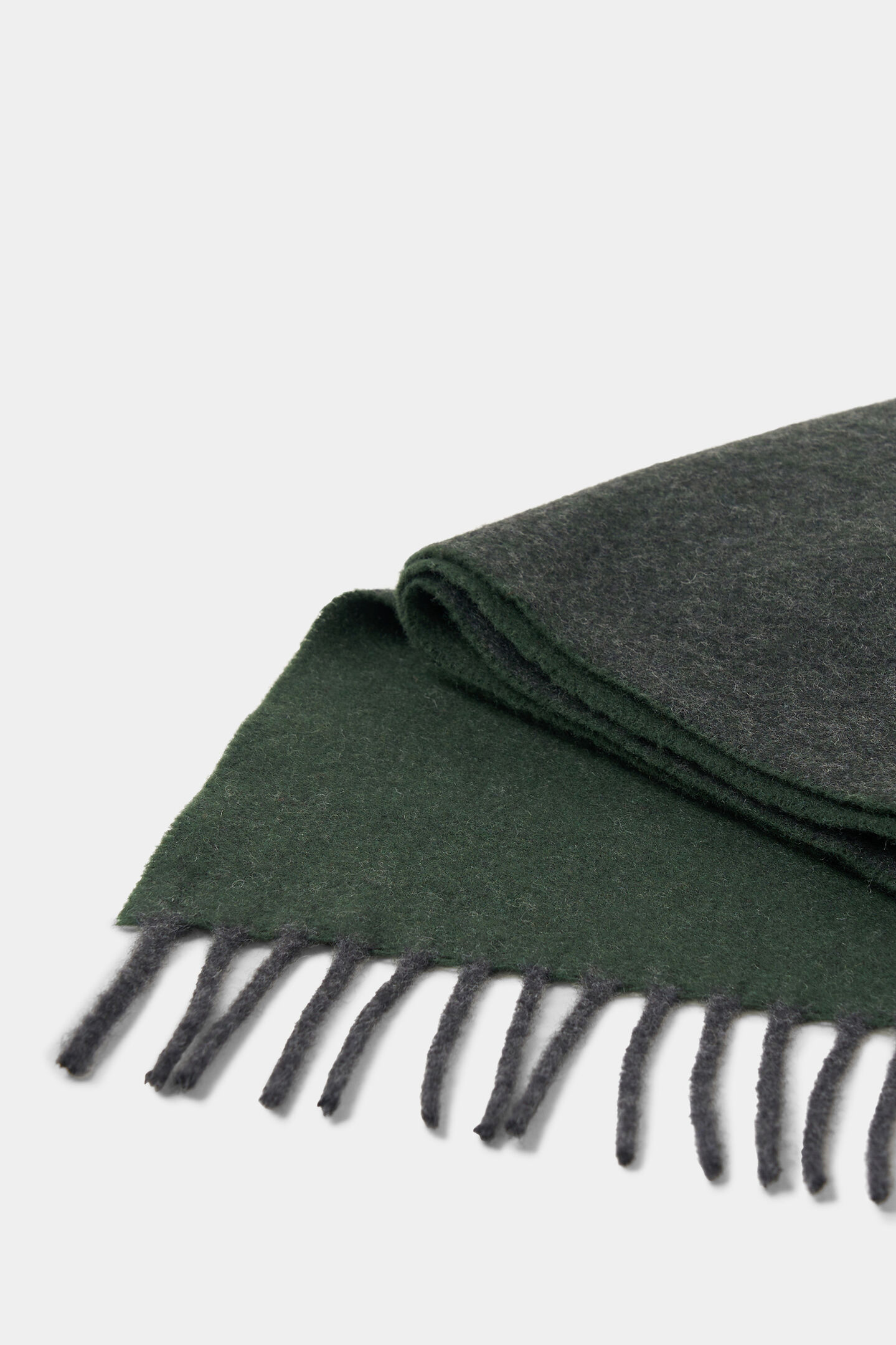Wollschal Scarf Dunkelgrün/Anthrazit