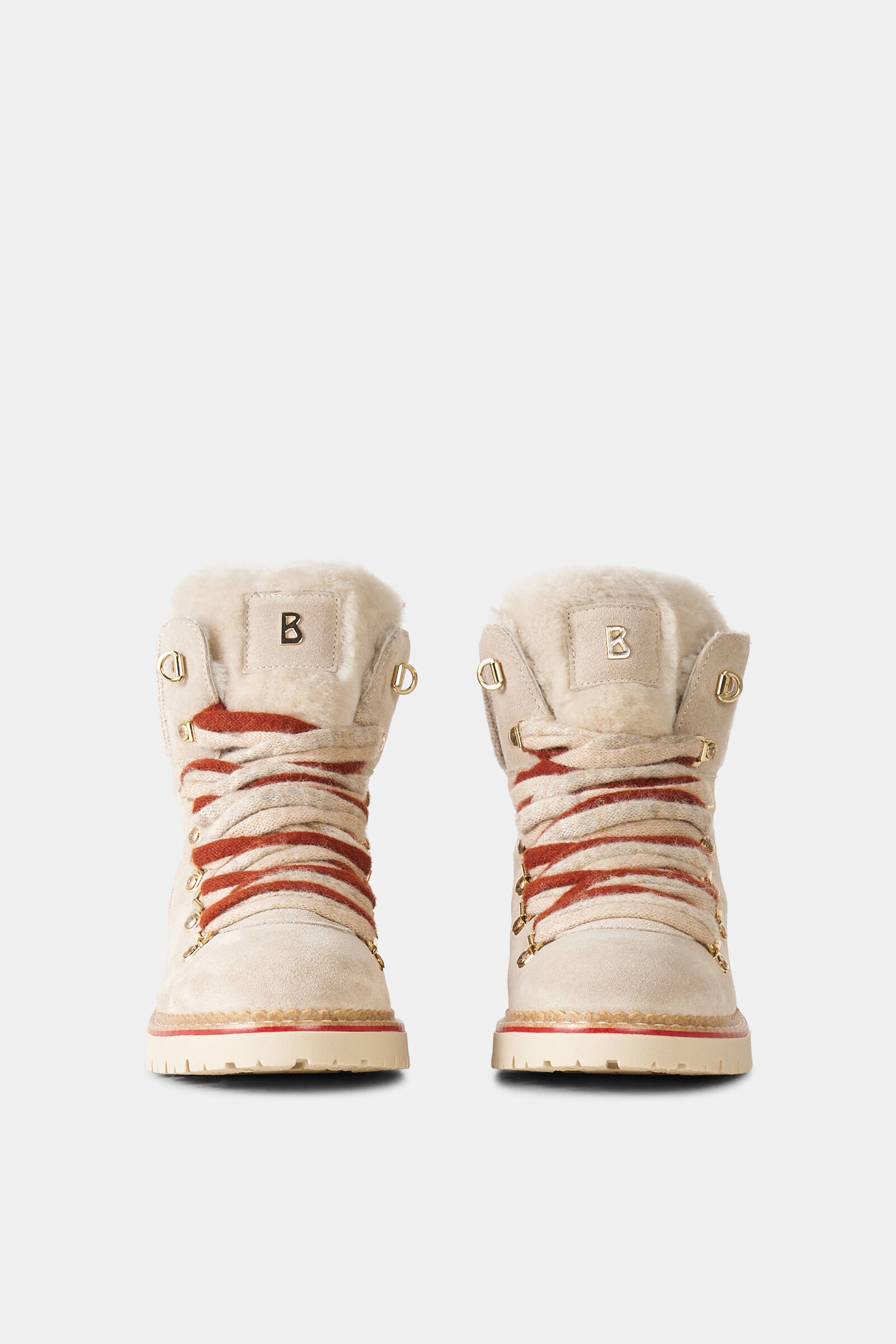 Andermatt lace-up boots with spikes Beige