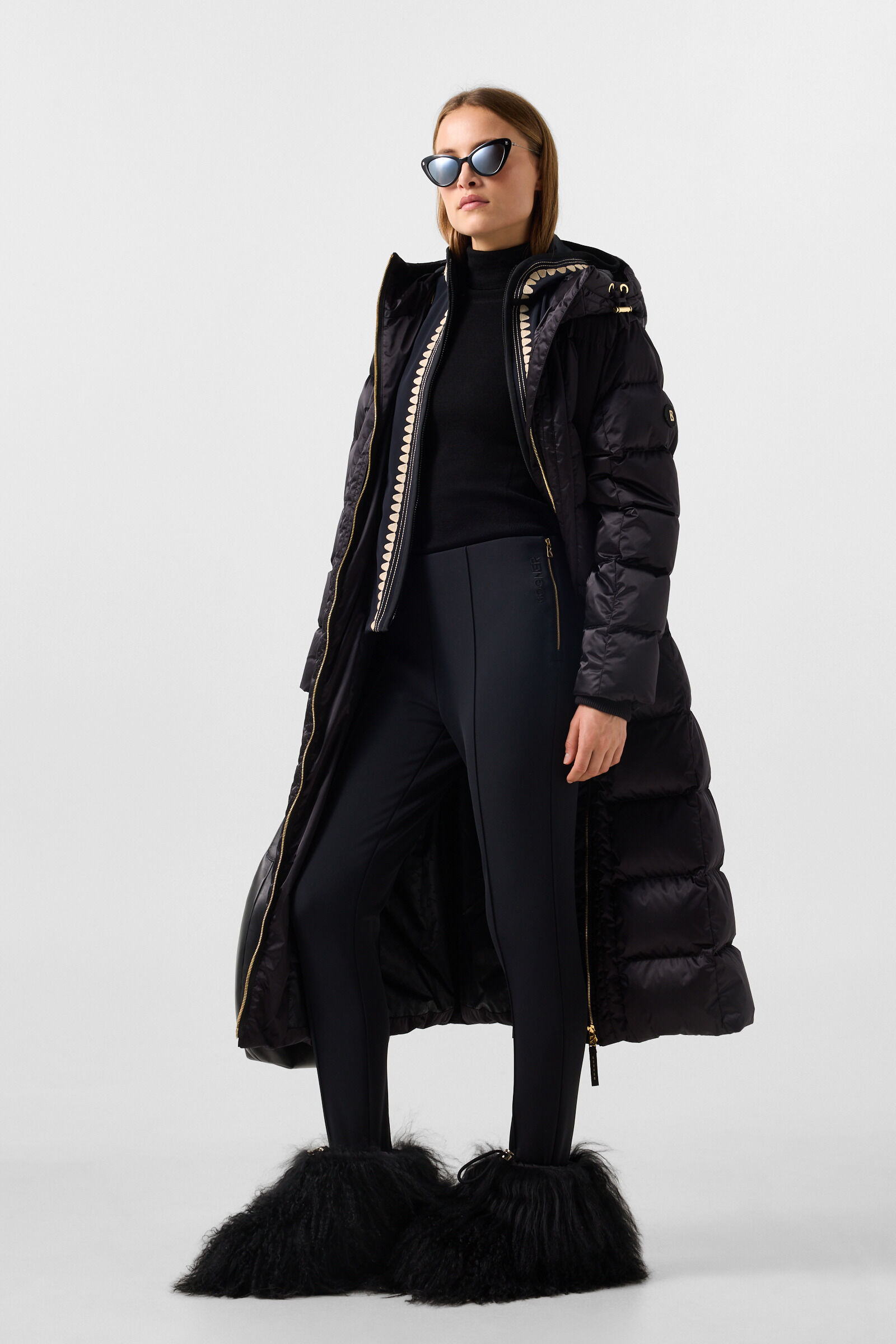 Elaine Softshell Stirrup Trousers with Gussets Black