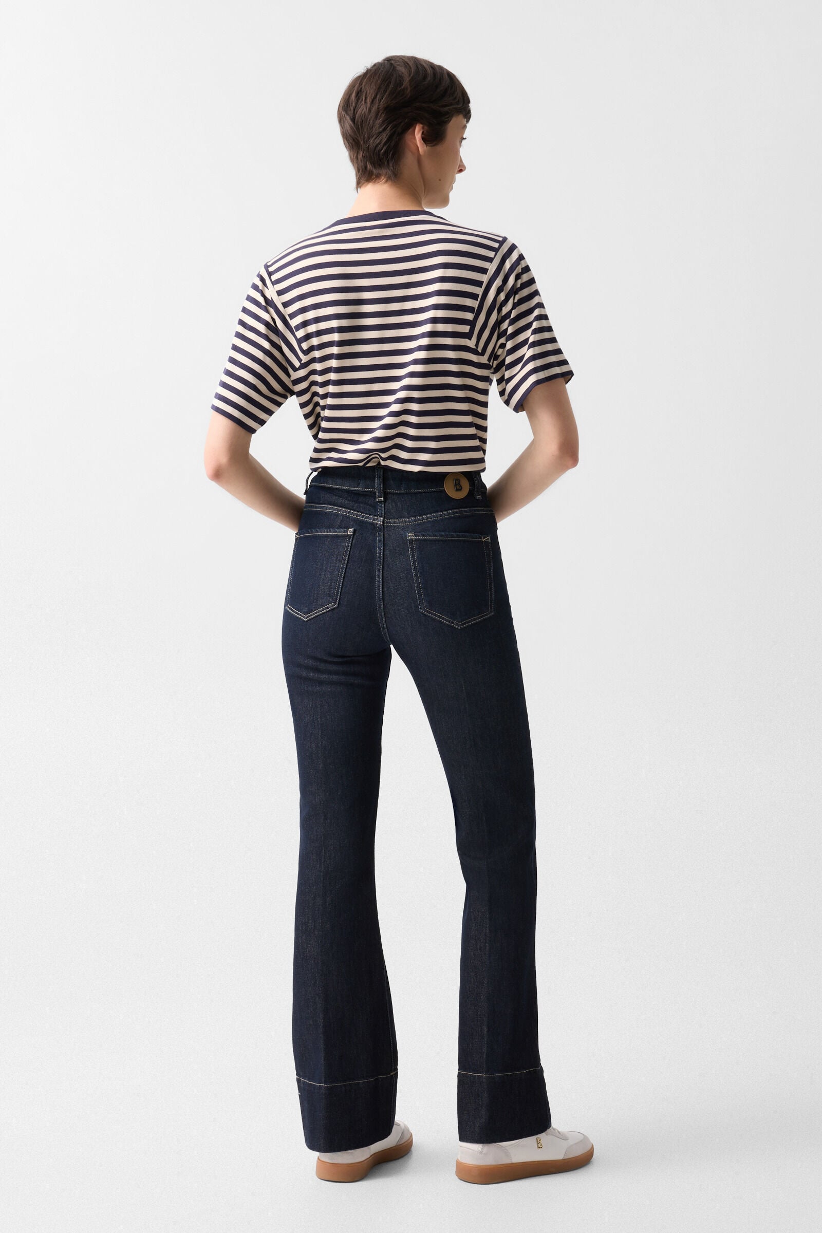 Flared fit jeans Devin Dark Denim Blue