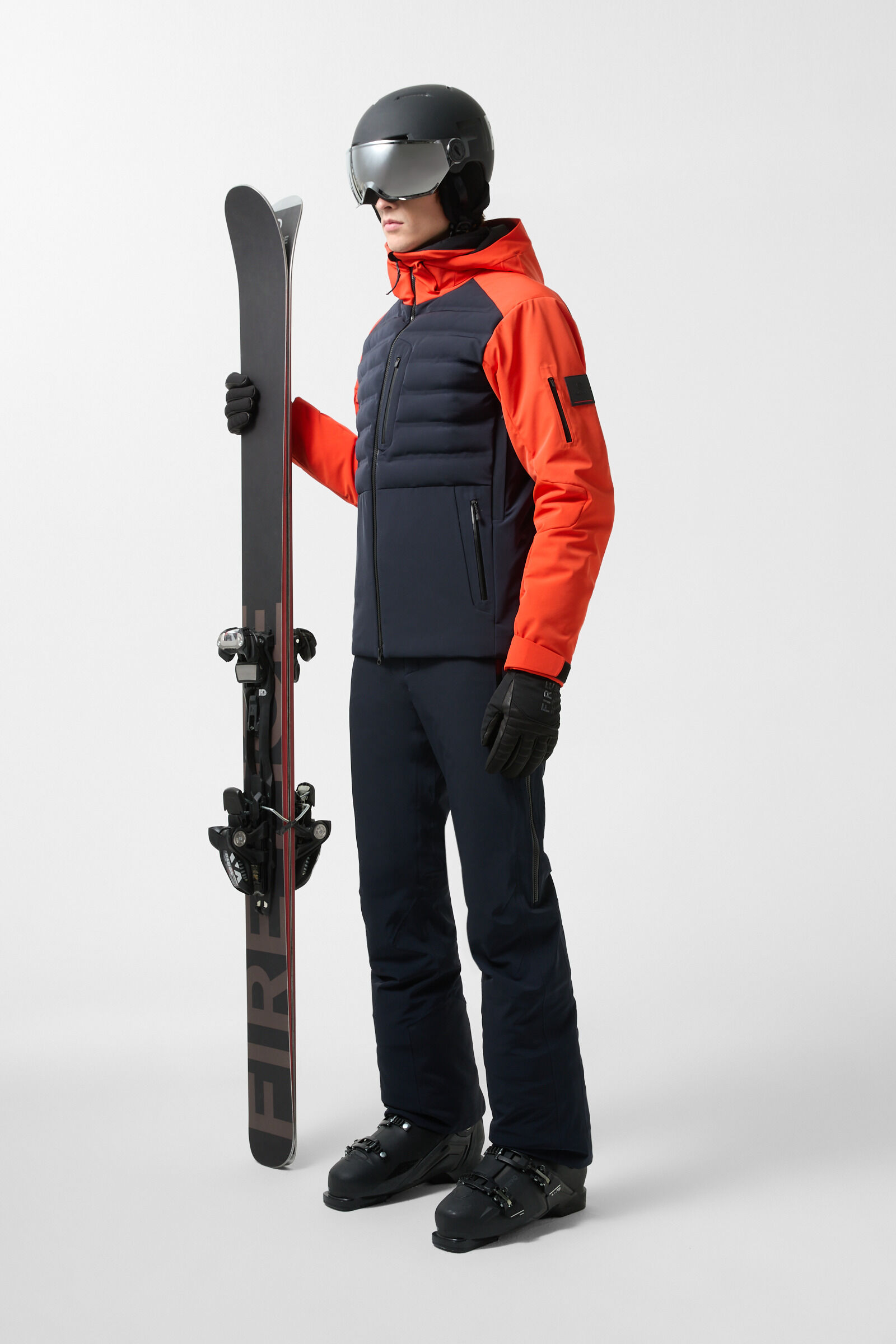 Skijacke Ivo Dunkelblau/Rot