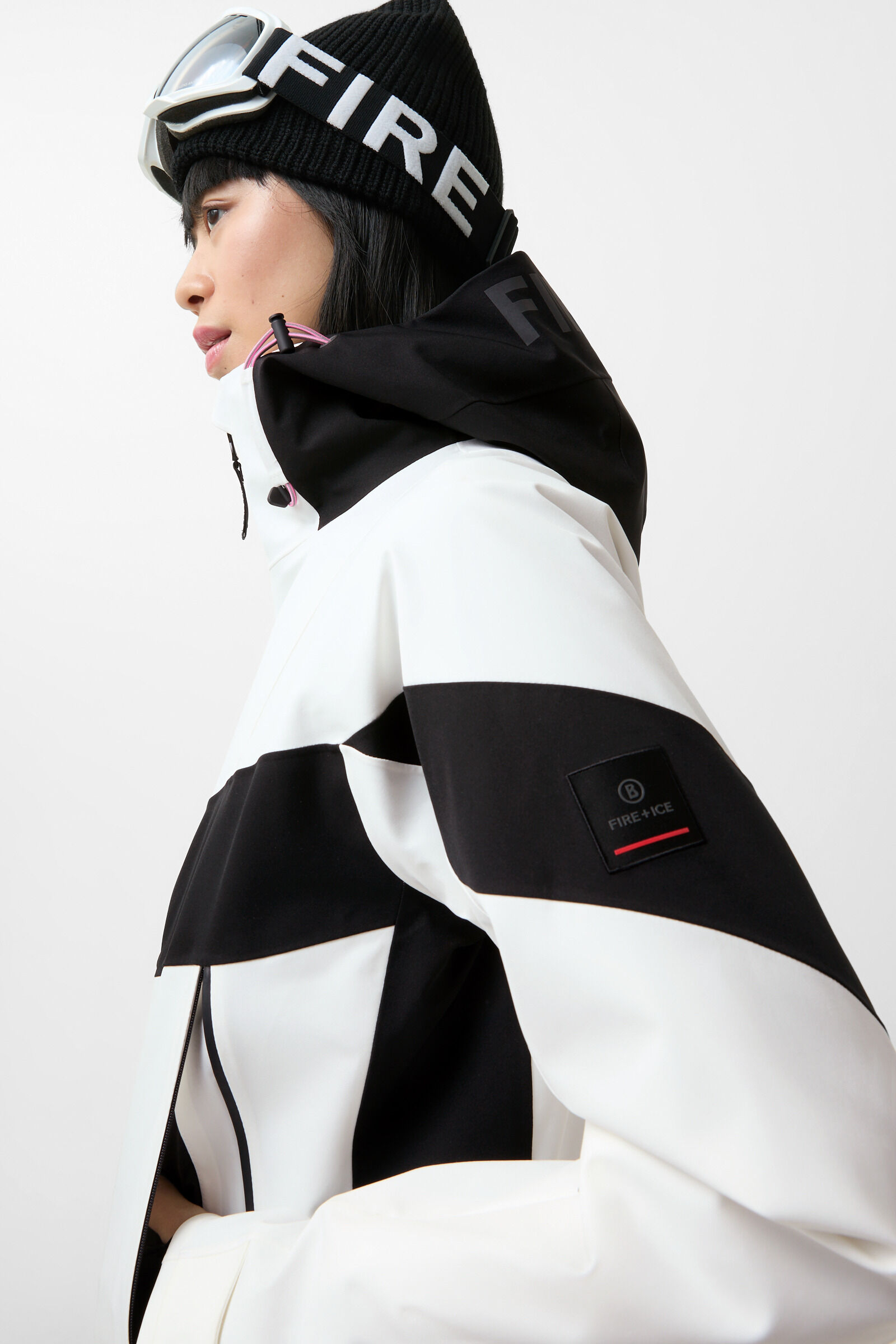 Ashley ski-jack Wit/zwart