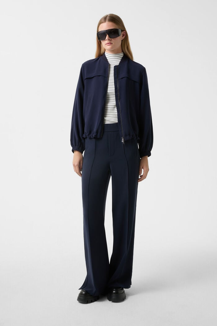 Sheila crêpe blouson Navy blue Sheila crêpe blouson Navy blue