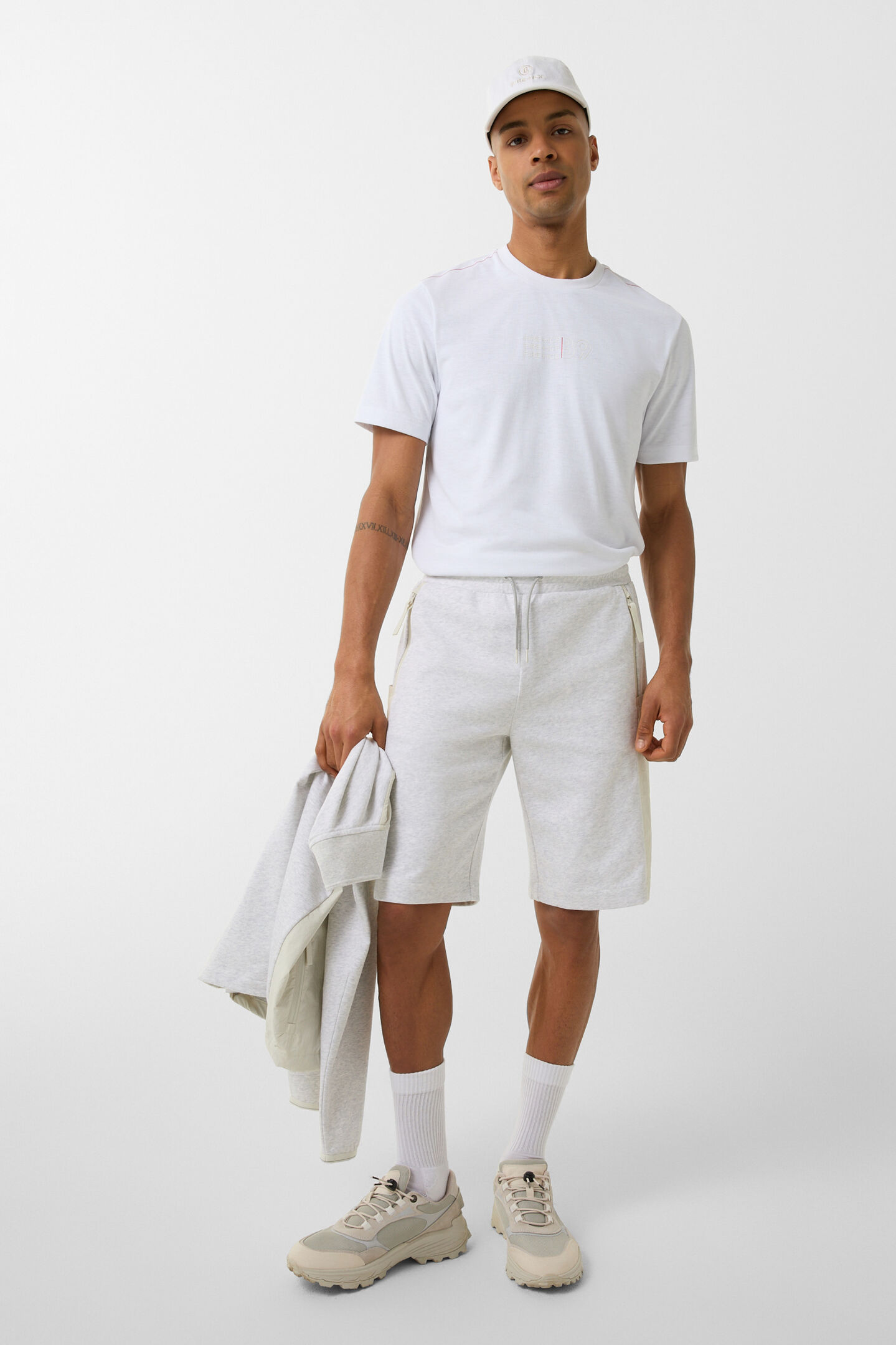 Leif sweatshorts Light grey/sand