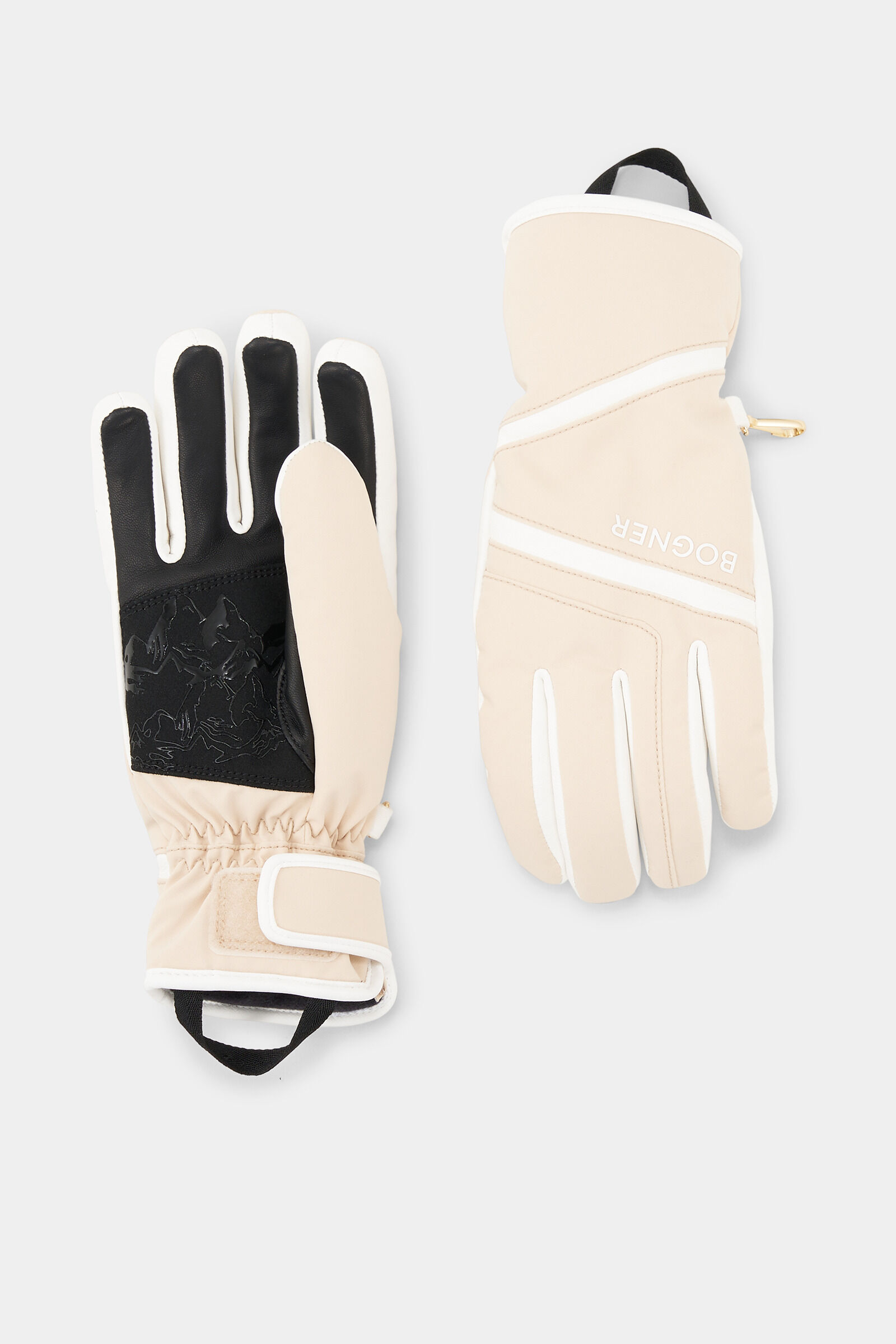 Handschuhe Hilla Sand/Wei&szlig;