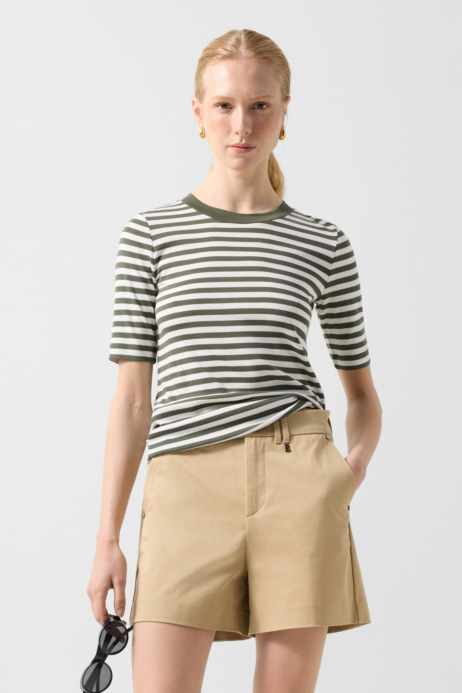 T-Shirt Nikini Oliv-Gr&uuml;n/Off-White