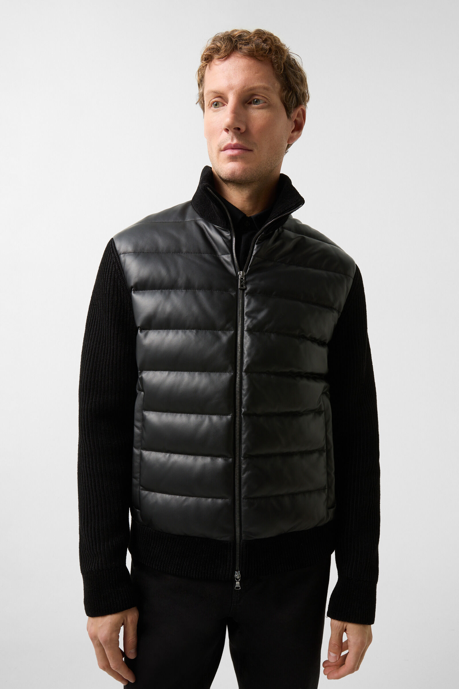BOGNER Kurtis Hybrid leather jacket for men