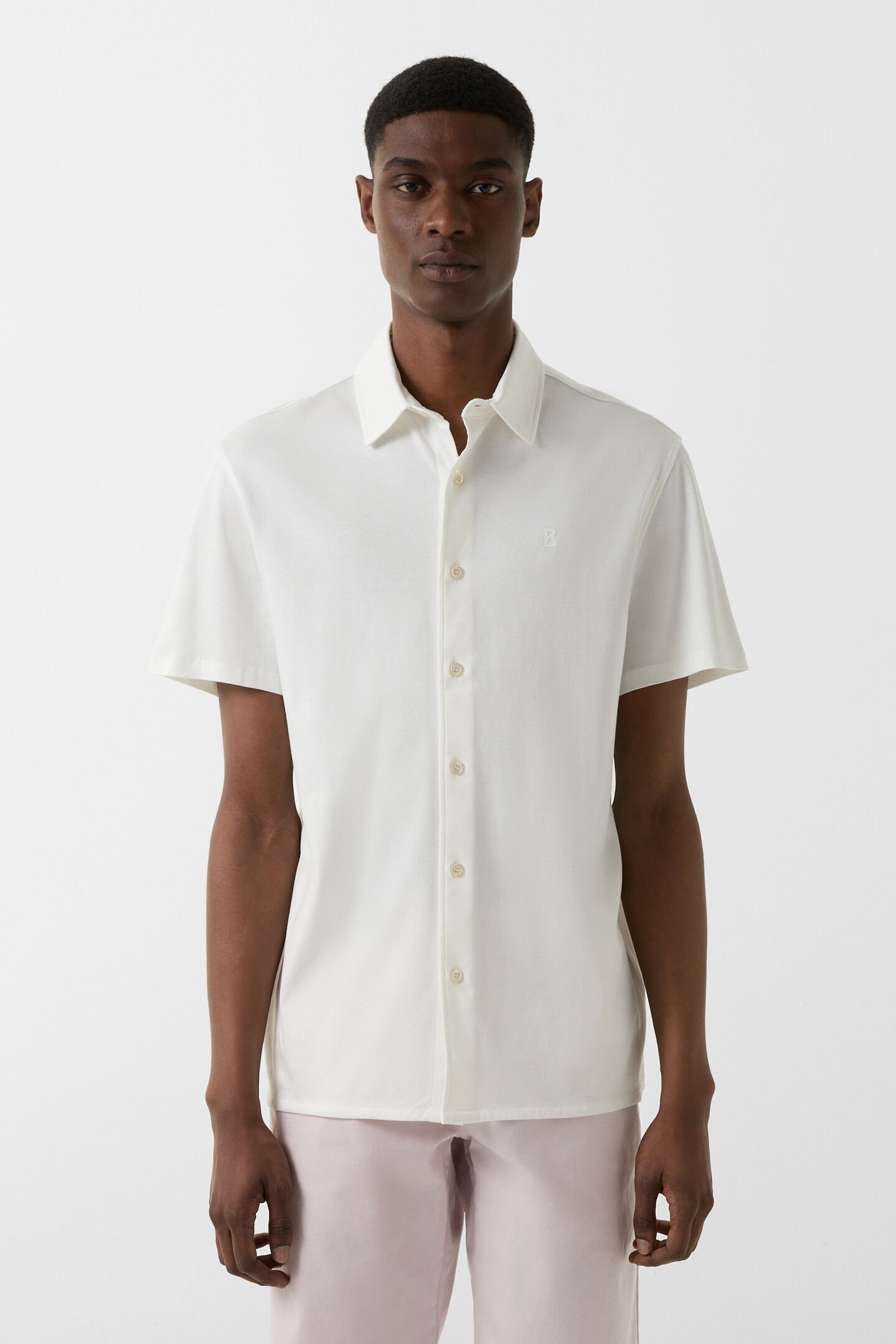 Jersey-Kurzarm-Hemd Franz Off-White