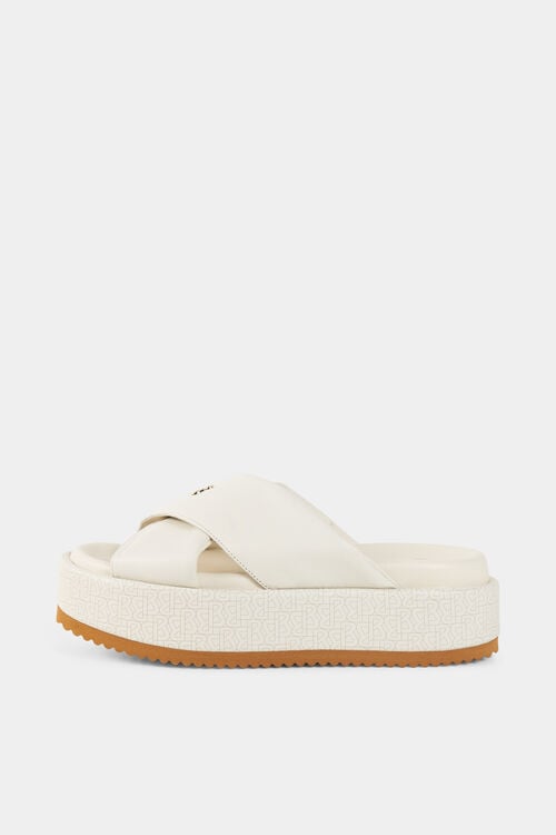 Plateau-Sandalen Sorrento Creme