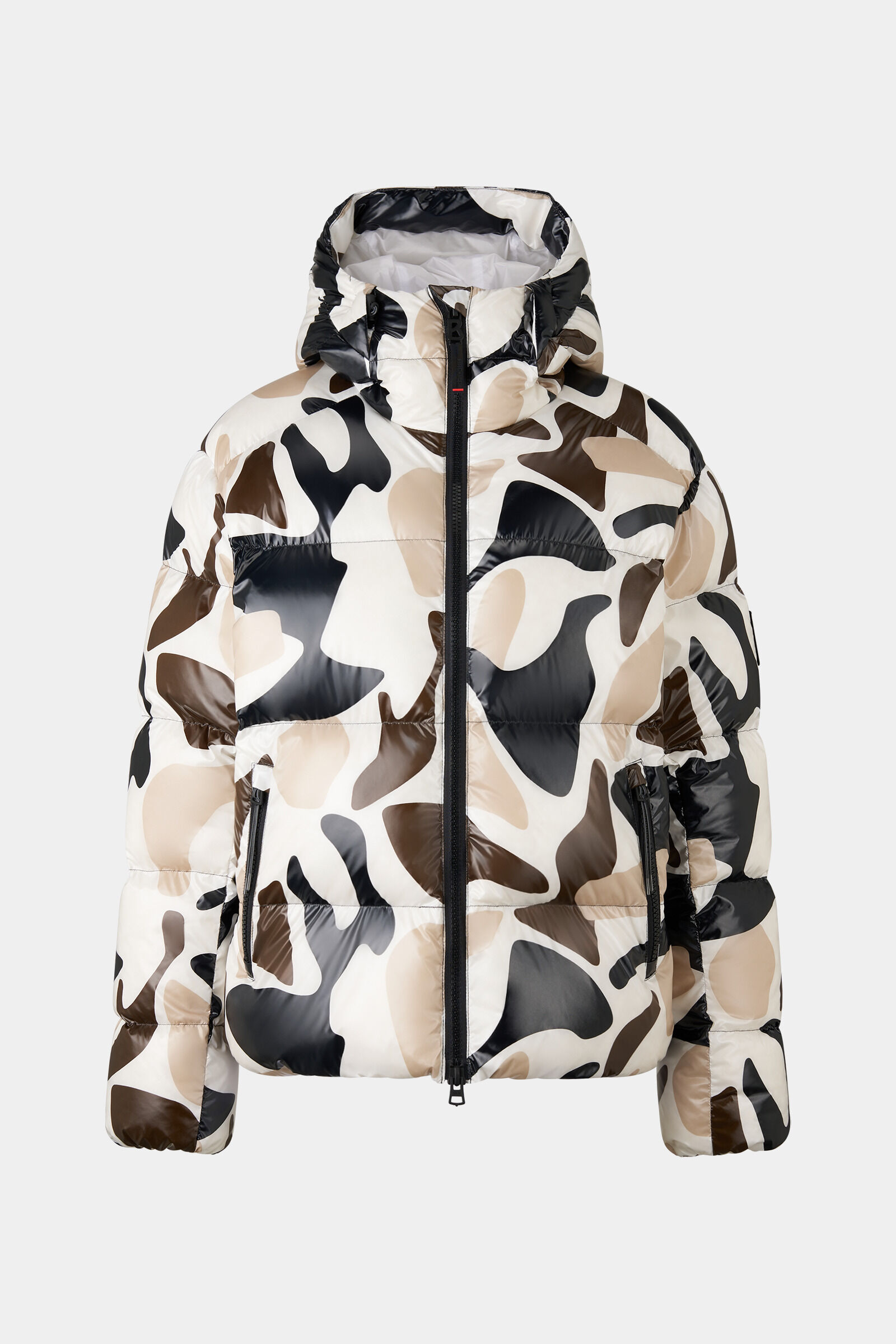 Vally down jacket Beige/black/brown