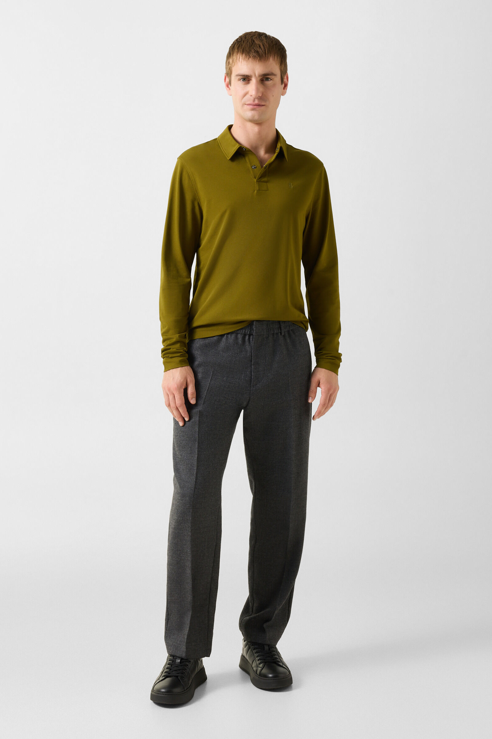 Polo-Longsleeve Timon Oliv