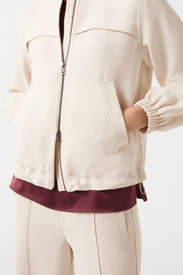 Blouson en crêpe Sheila Crème Blouson en crêpe Sheila Crème
