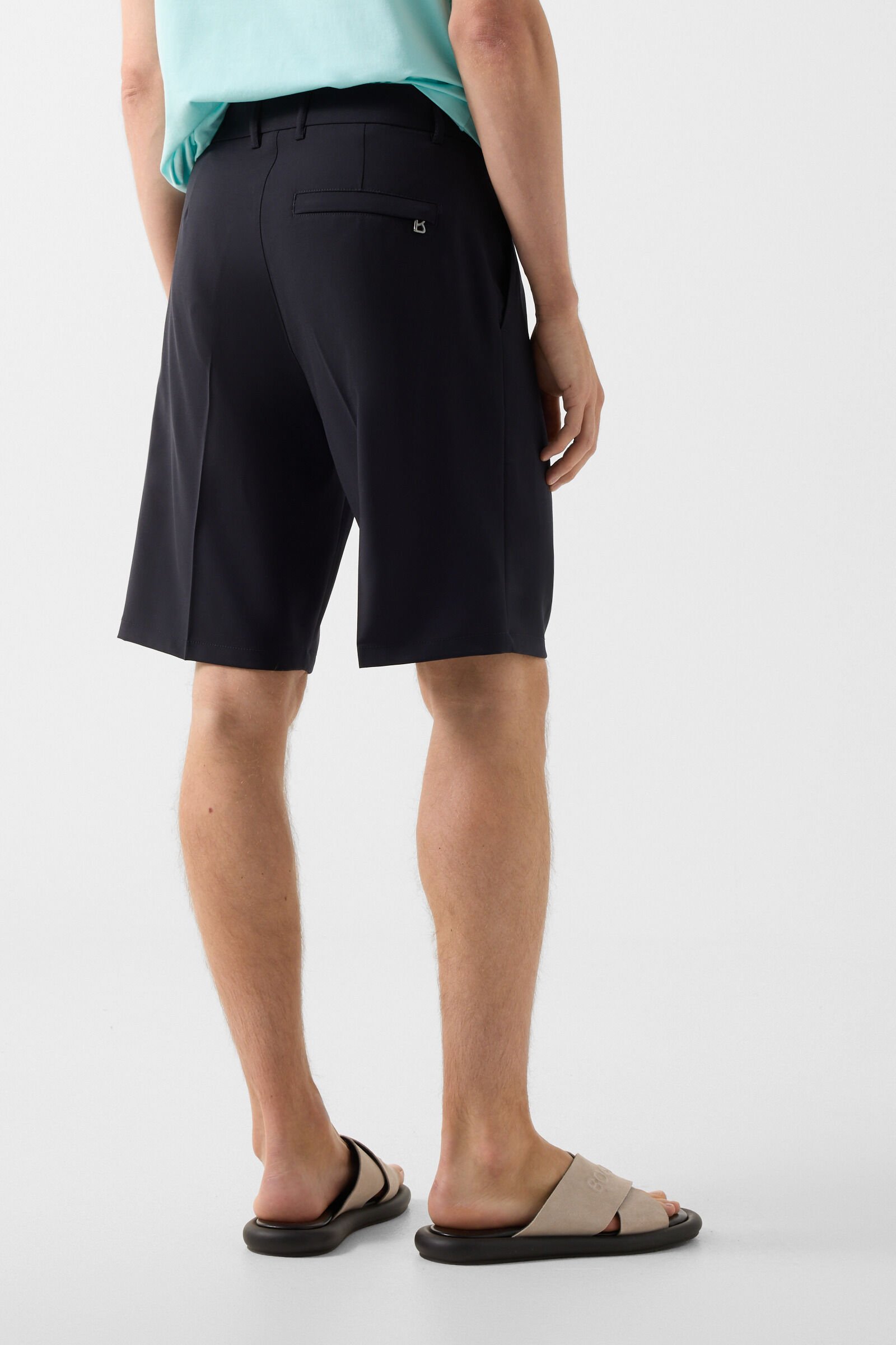 Johny pleated shorts Navy blue