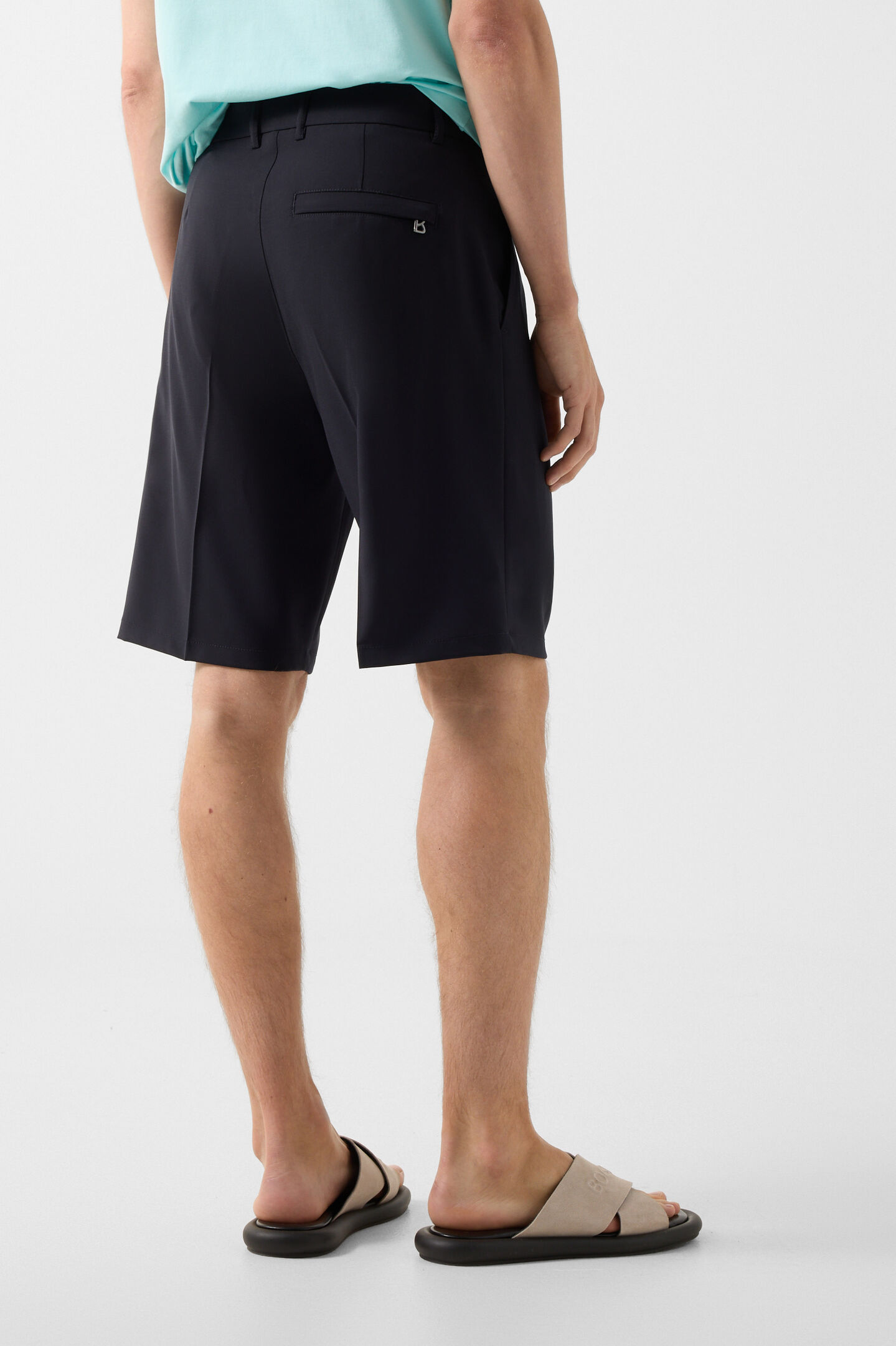 Johny pleated shorts Navy blue