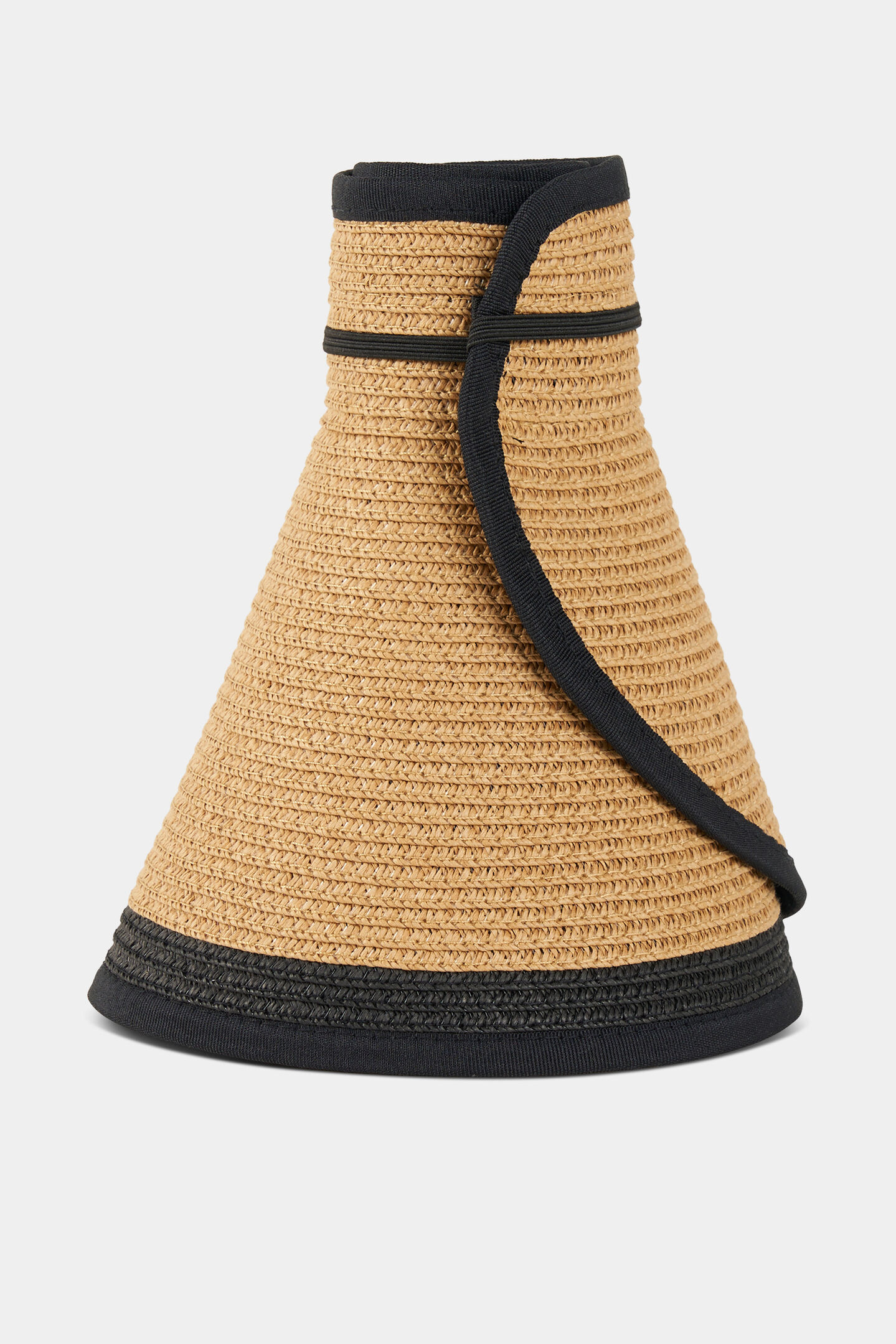 Bast-Visor Margie Beige/Schwarz