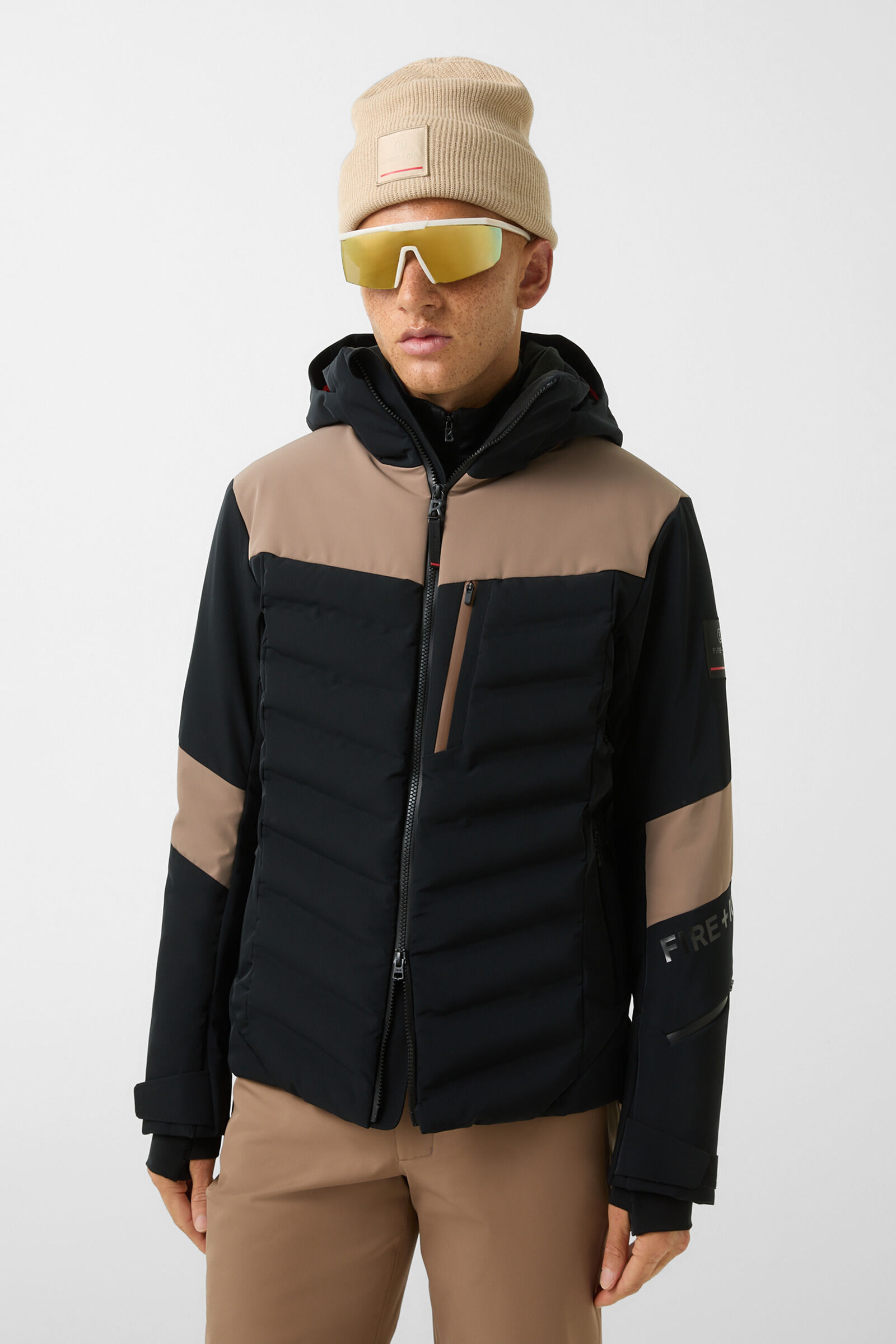 Radek ski jacket Black/beige