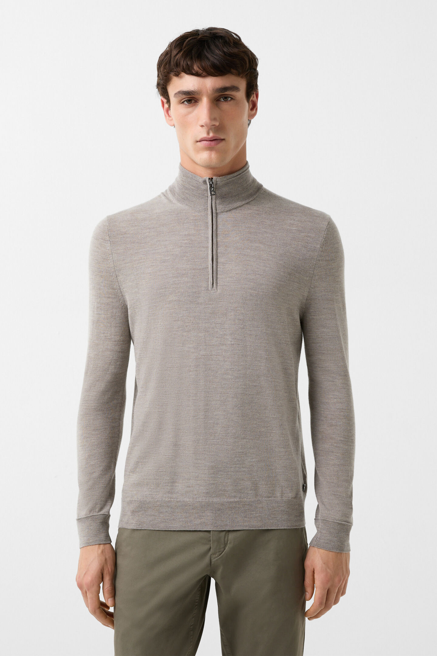 Ouri Half-zip pullover Beige