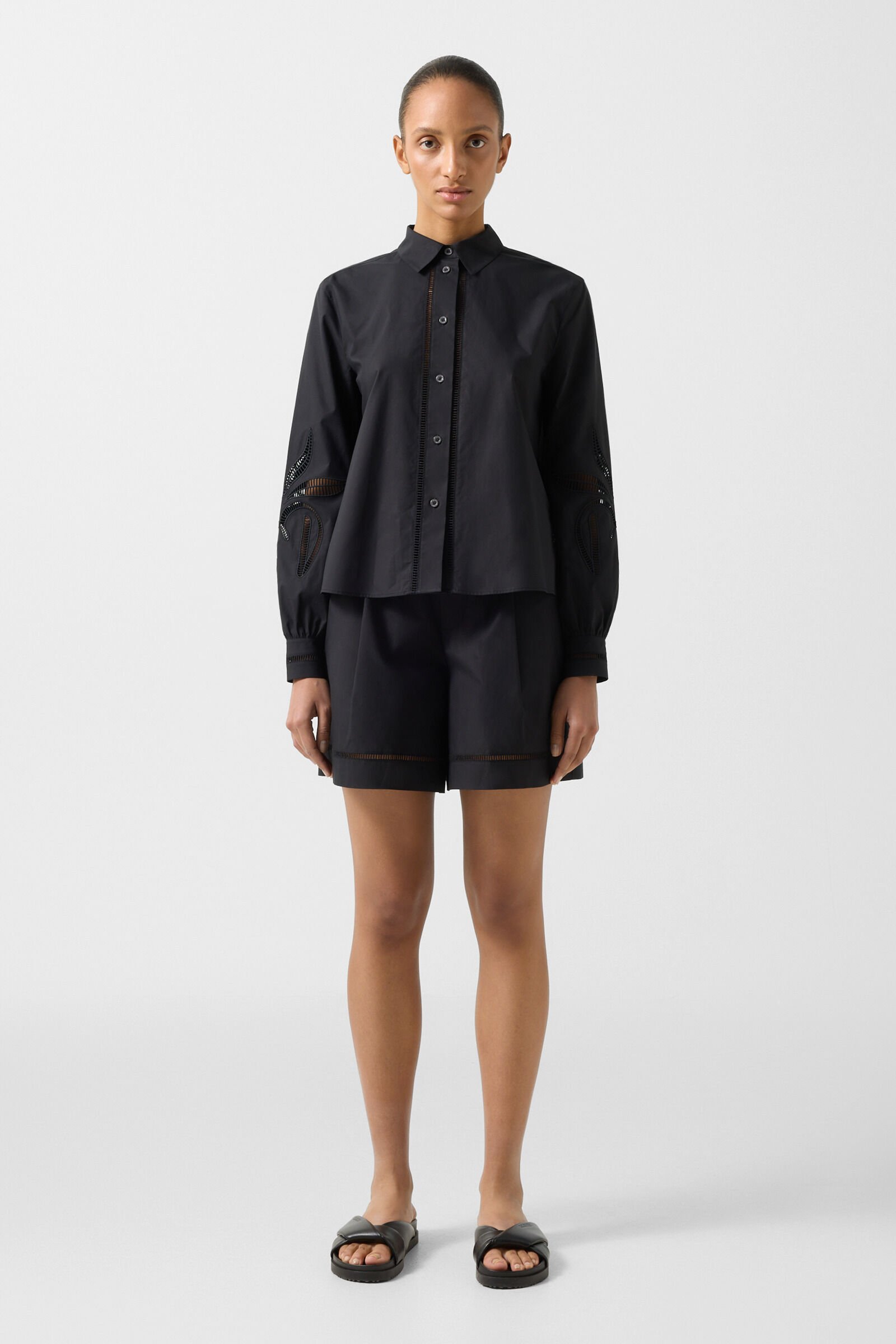 Hemdbluse Summer Schwarz