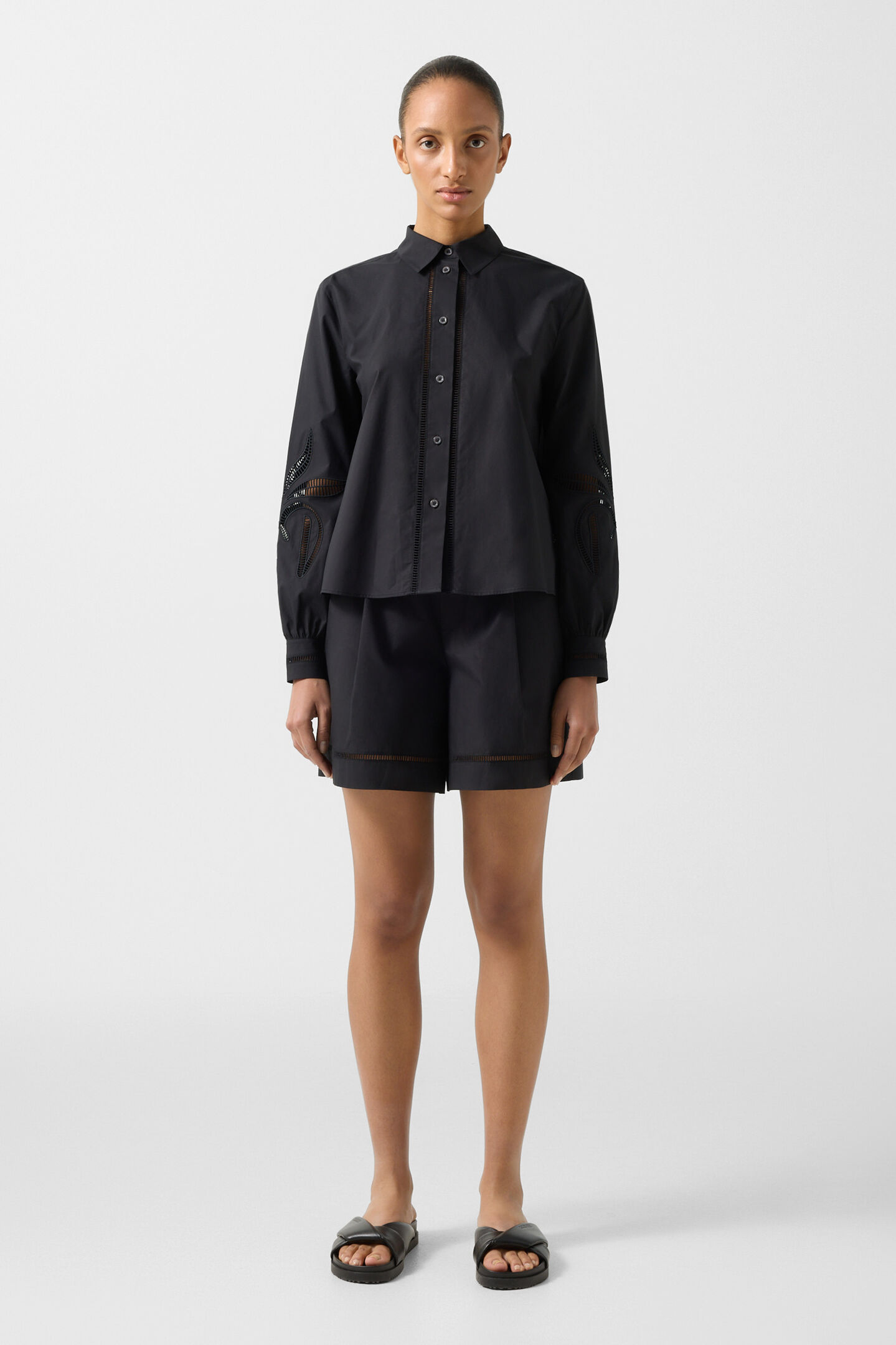 Hemdbluse Summer Schwarz