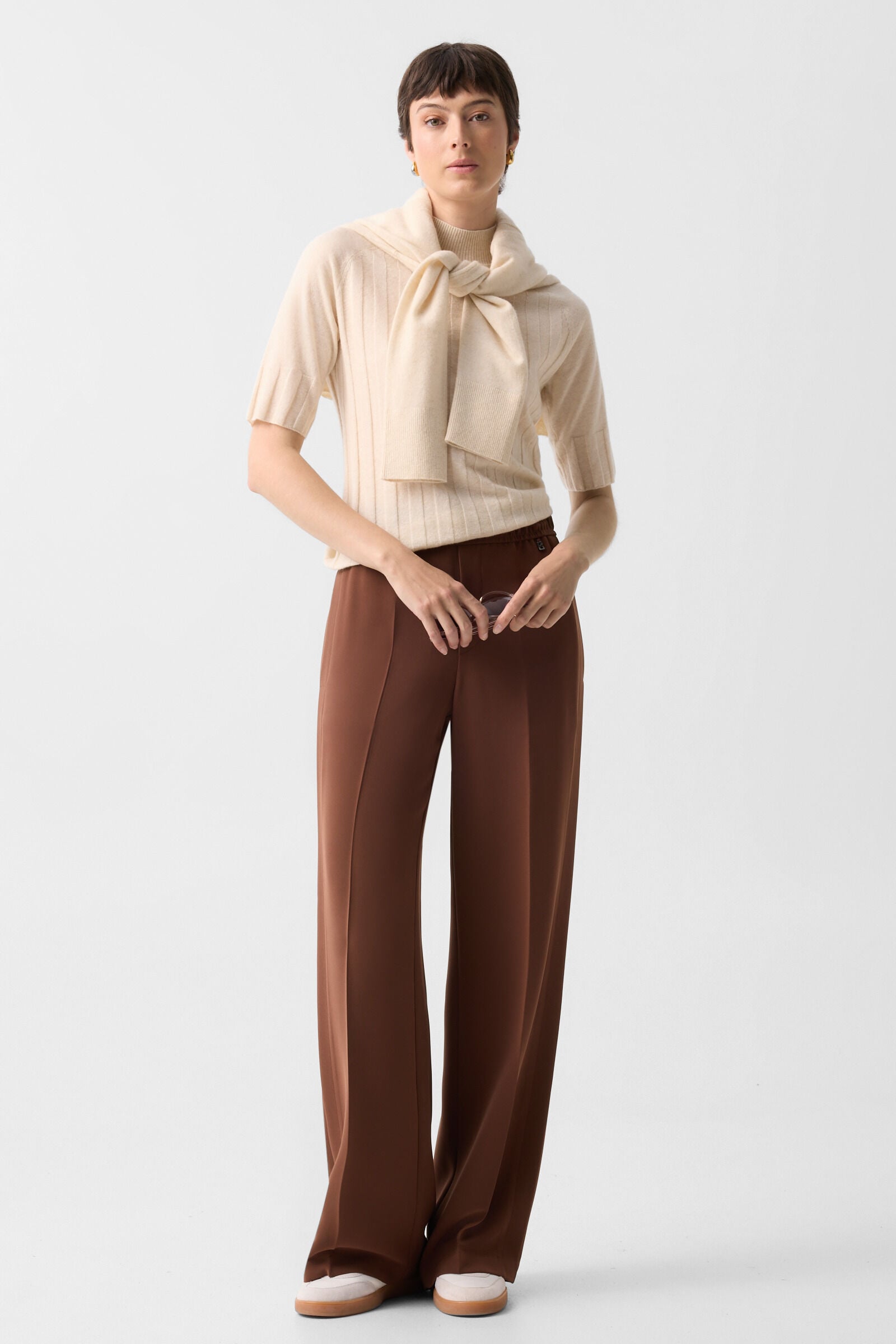 Schurwoll-Kaschmir-Shirt Tina Creme