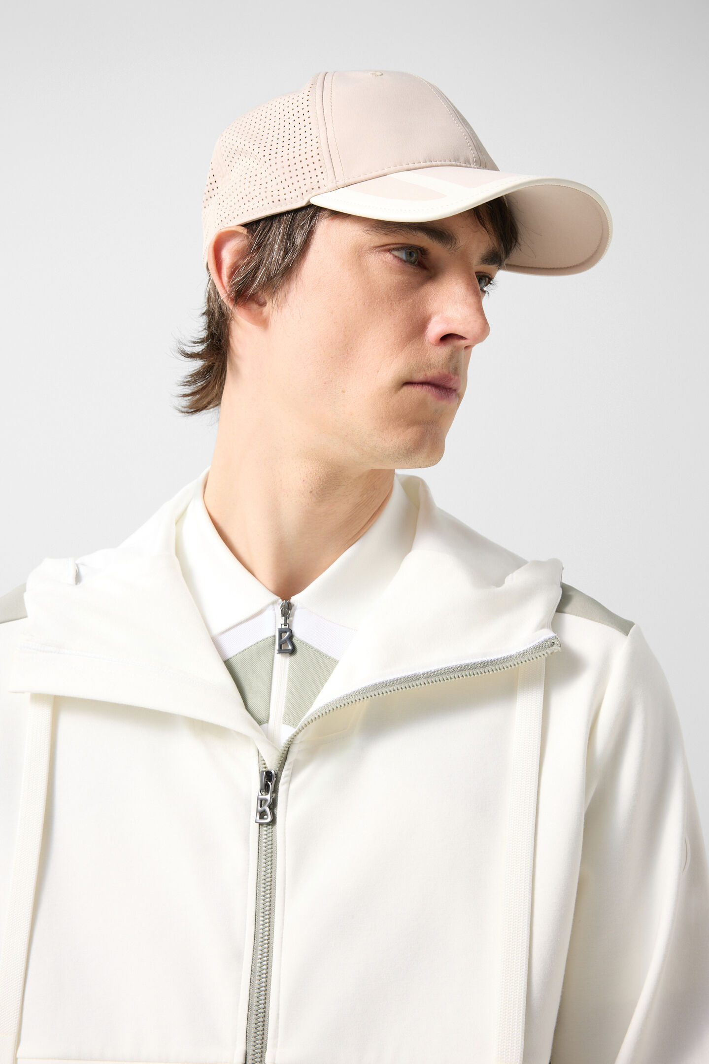 Ernesto jersey jacket Off-white/khaki