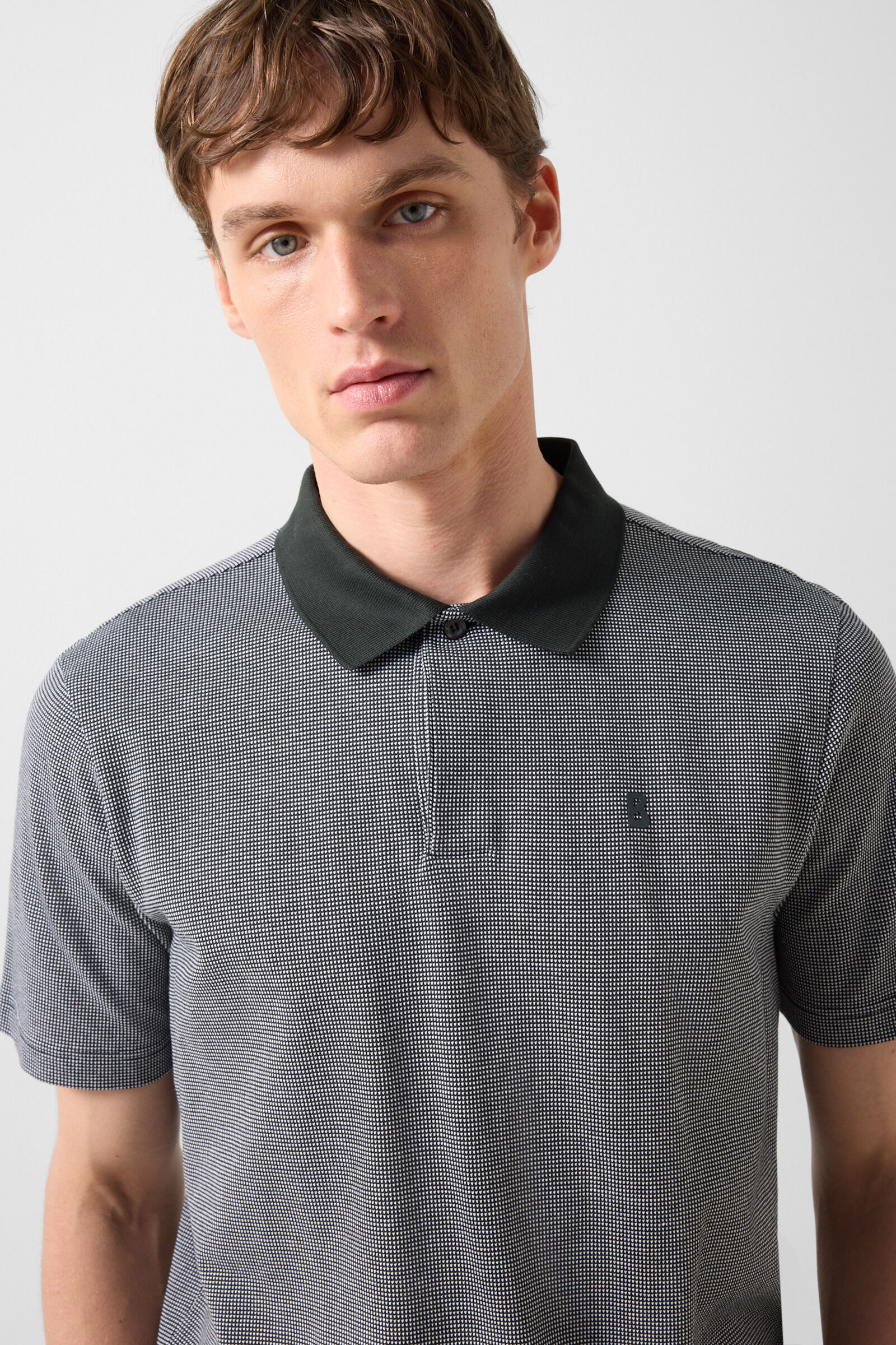 Wynn polo shirt Olive green/white