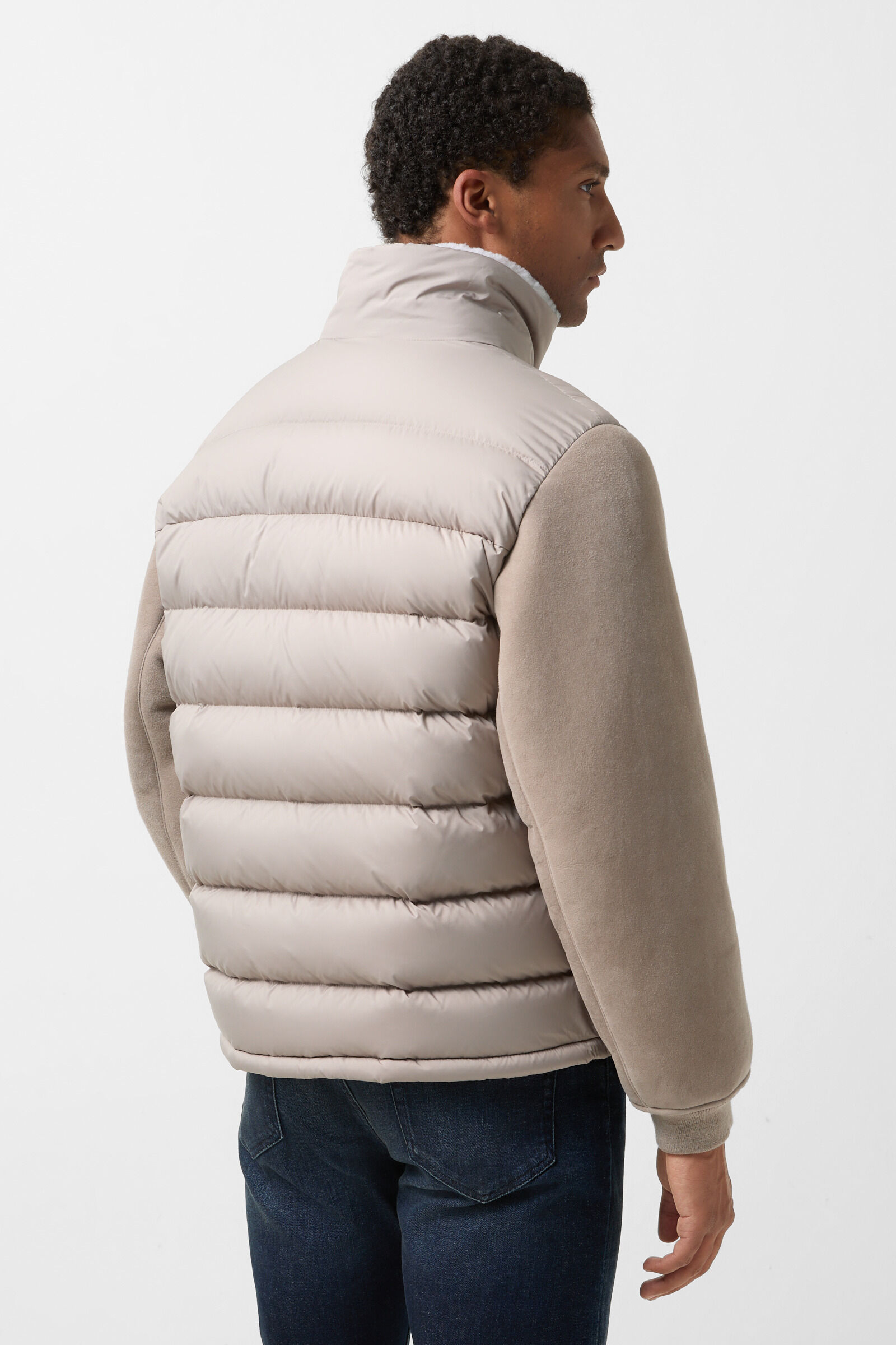 Aleco hybrid down jacket Greige