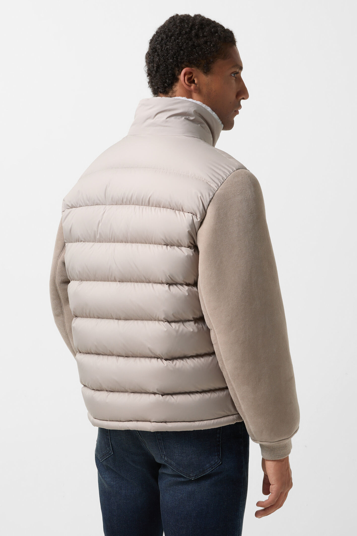 Aleco hybrid down jacket Greige