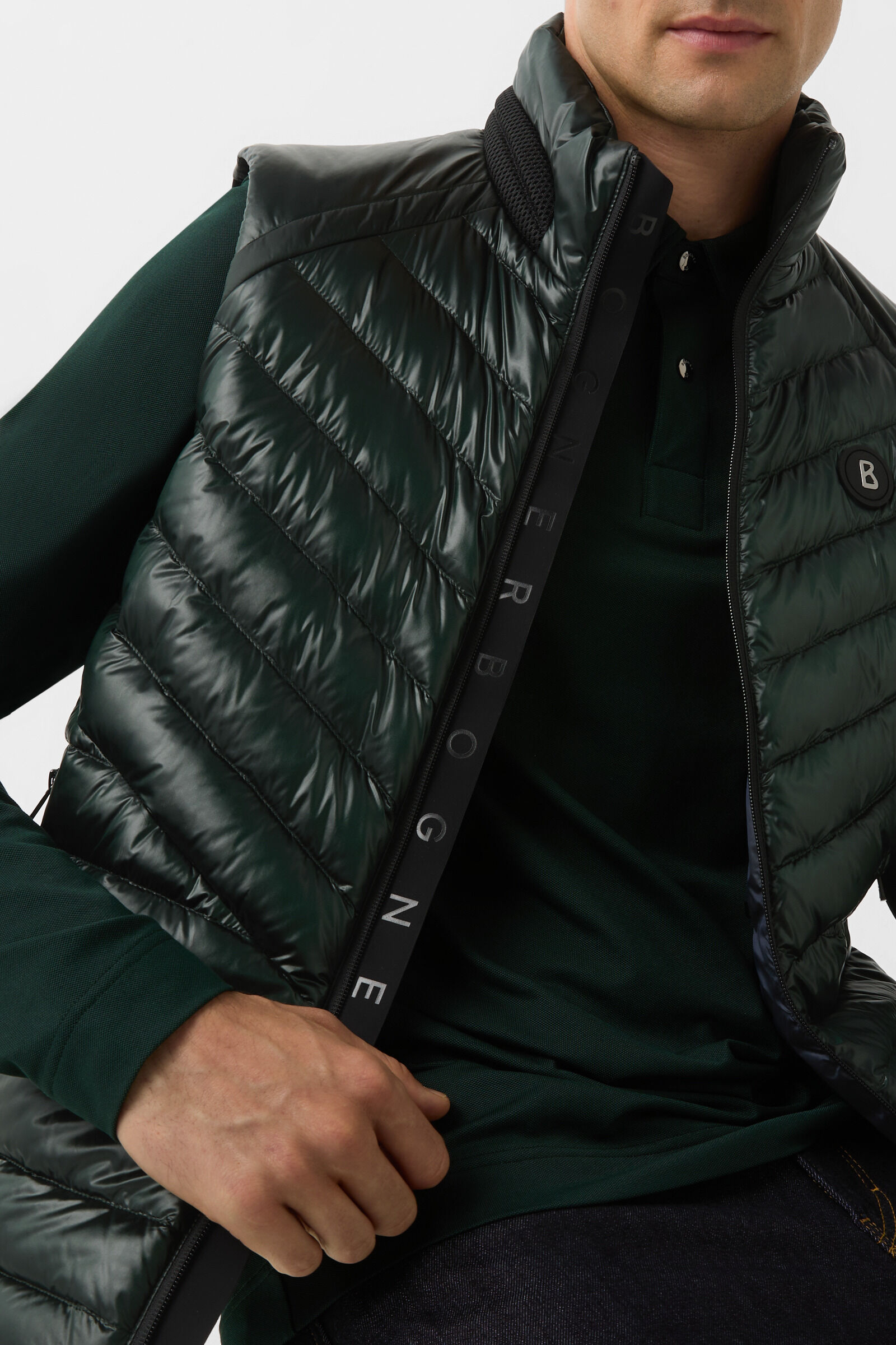 Lasse gewatteerd vest Donkergroen