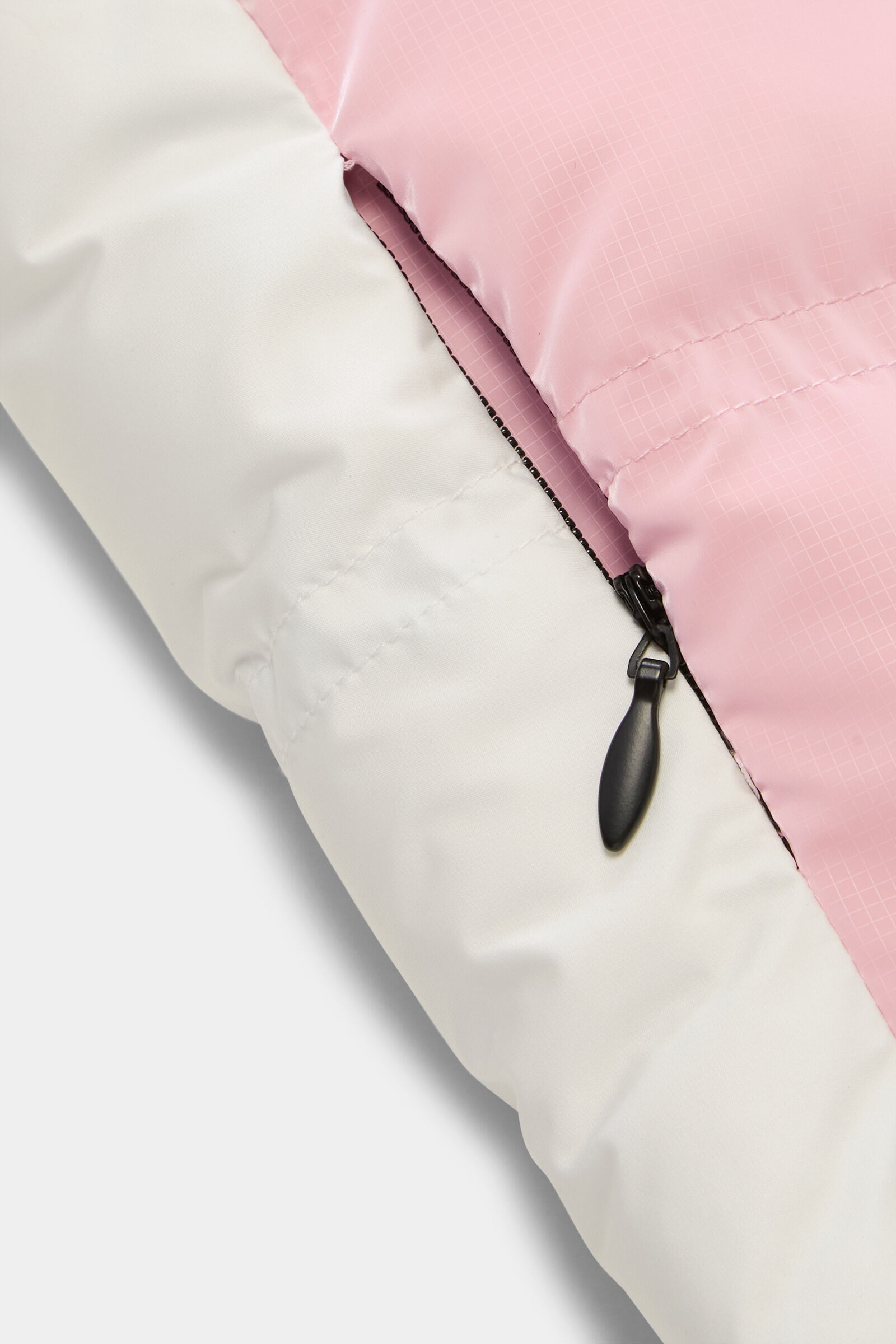 Kinder-donzen ski-jas met glitters Roze/gebroken wit