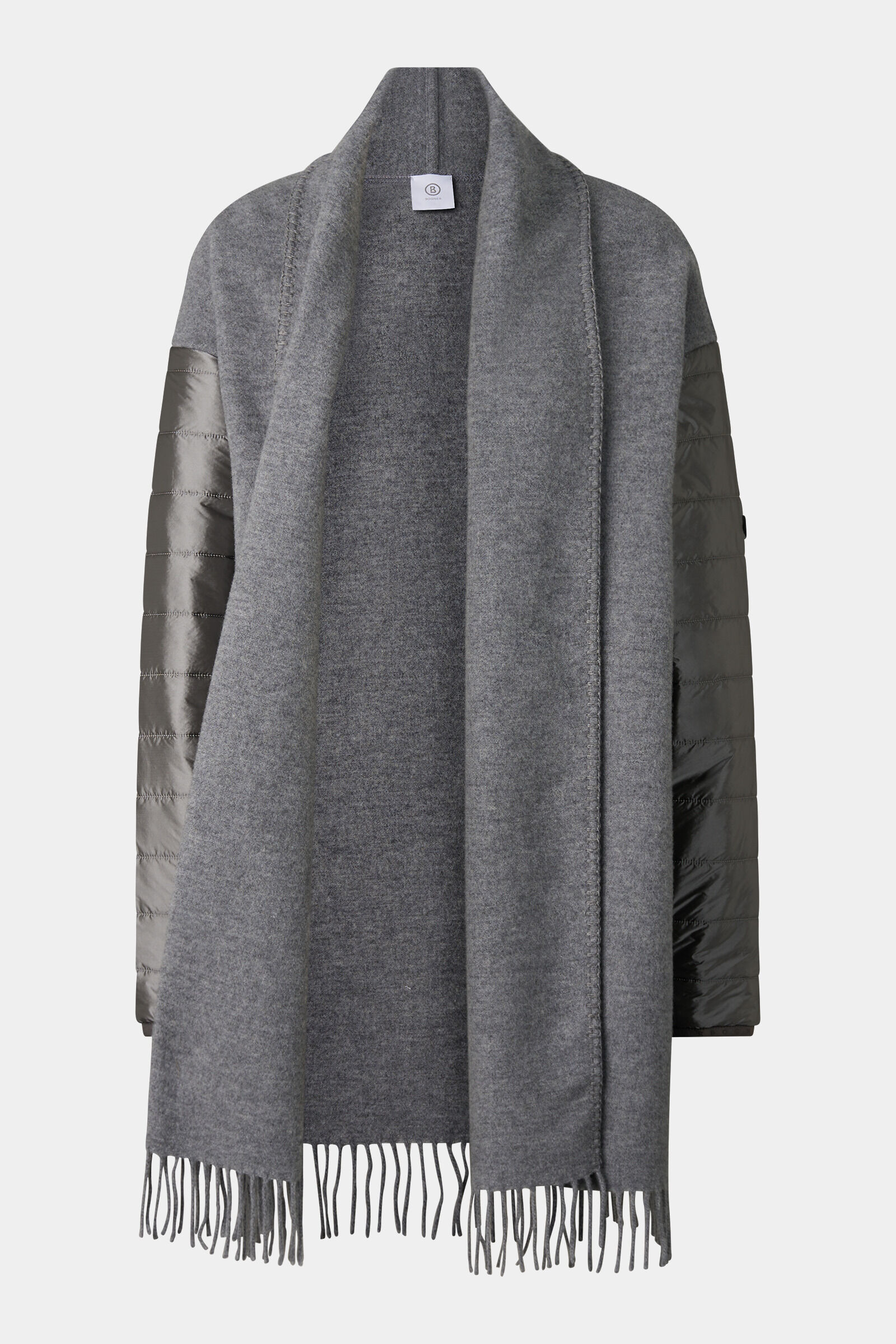 Wool Mix Poncho Grey