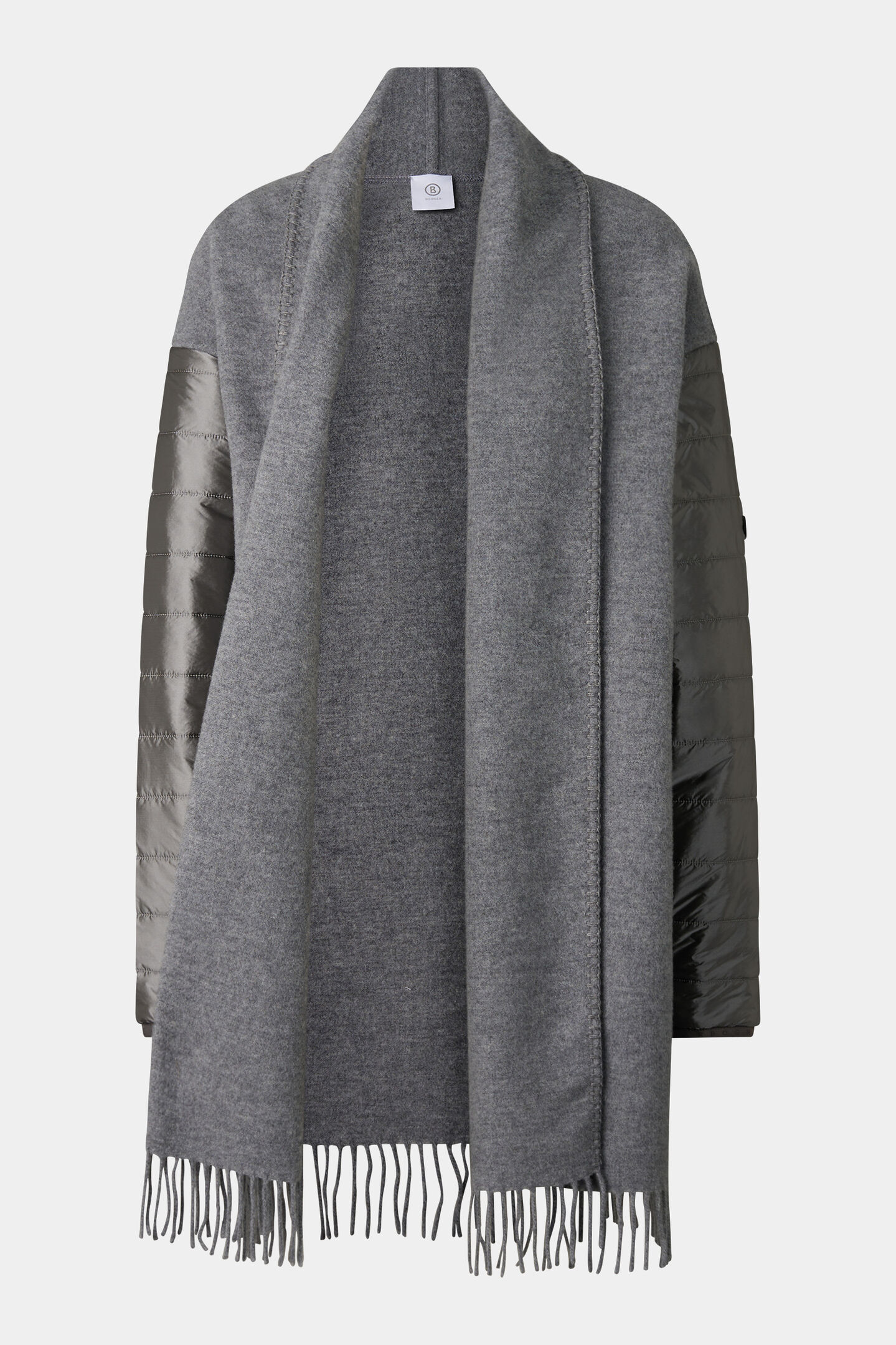 Wool Mix Poncho Grey