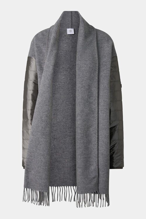 Wool Mix Poncho Grey