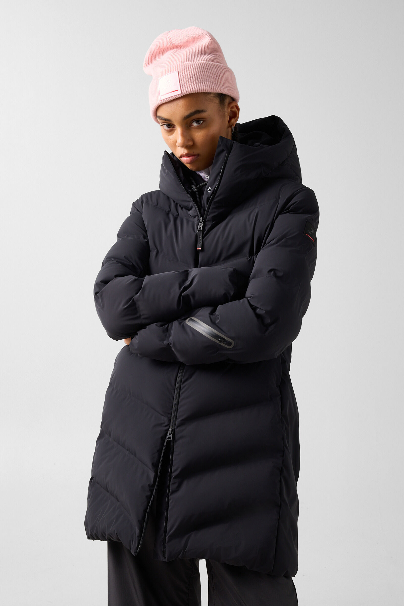 Tec-Aen quilted coat Black