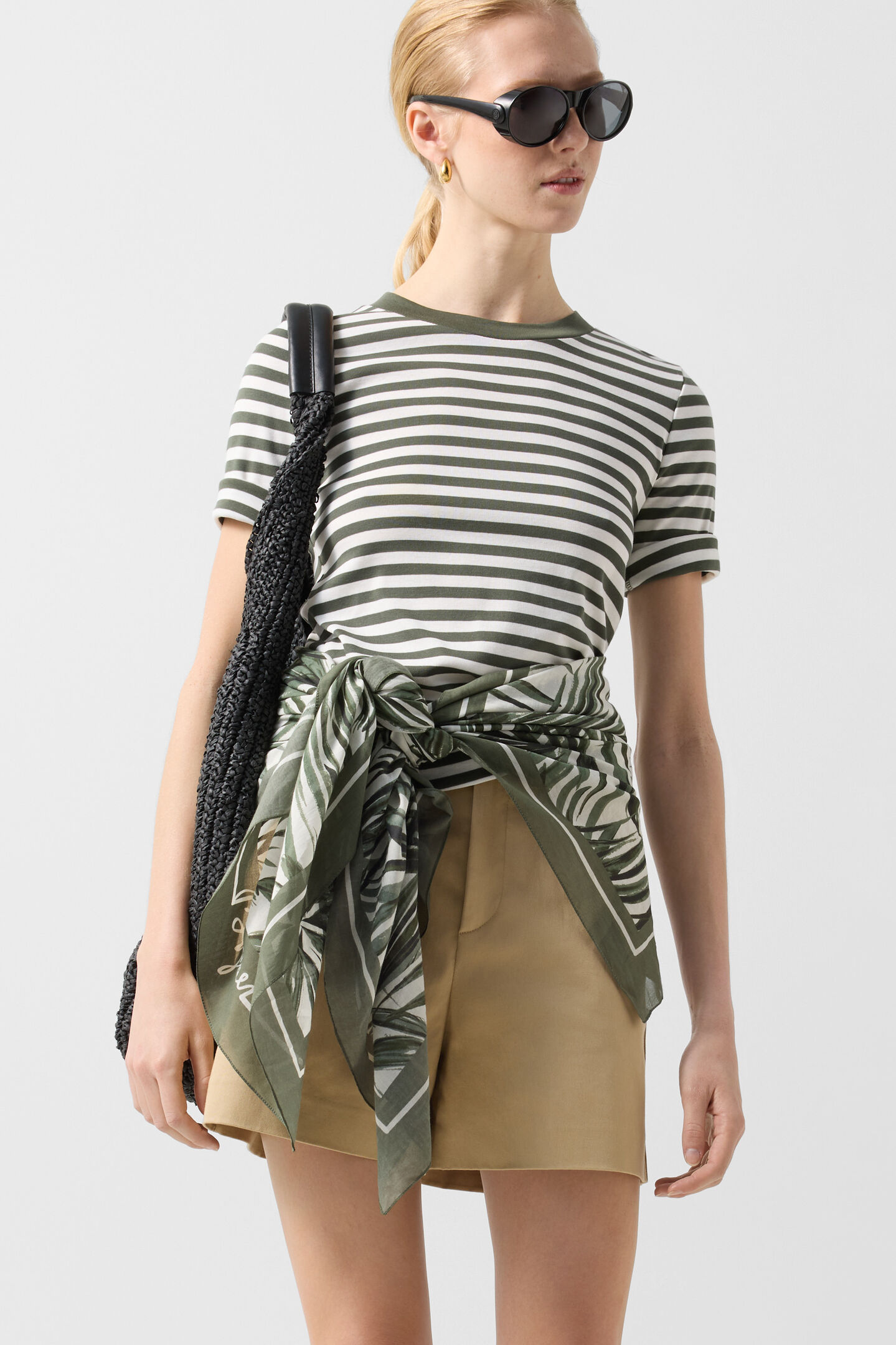 T-Shirt Nikini Oliv-Gr&uuml;n/Off-White