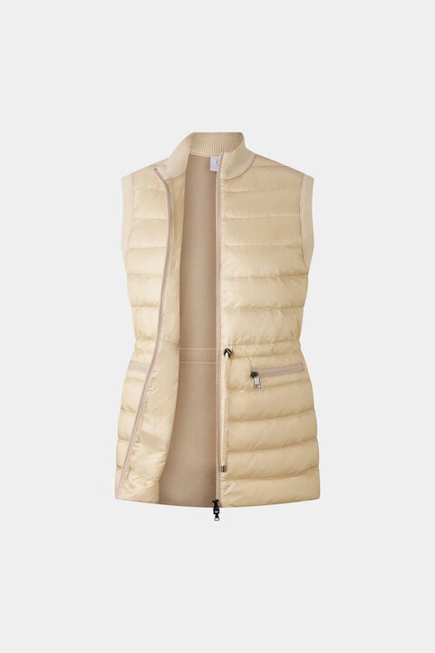Arina knitted and quilted vest Beige Arina knitted and quilted vest Beige