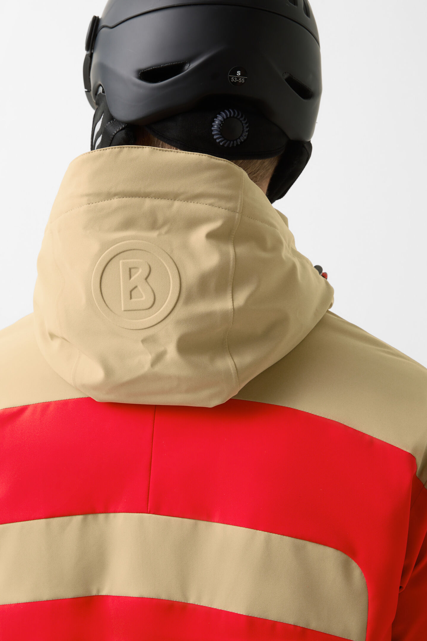 Ski-Daunenjacke Danjo Rot/Beige