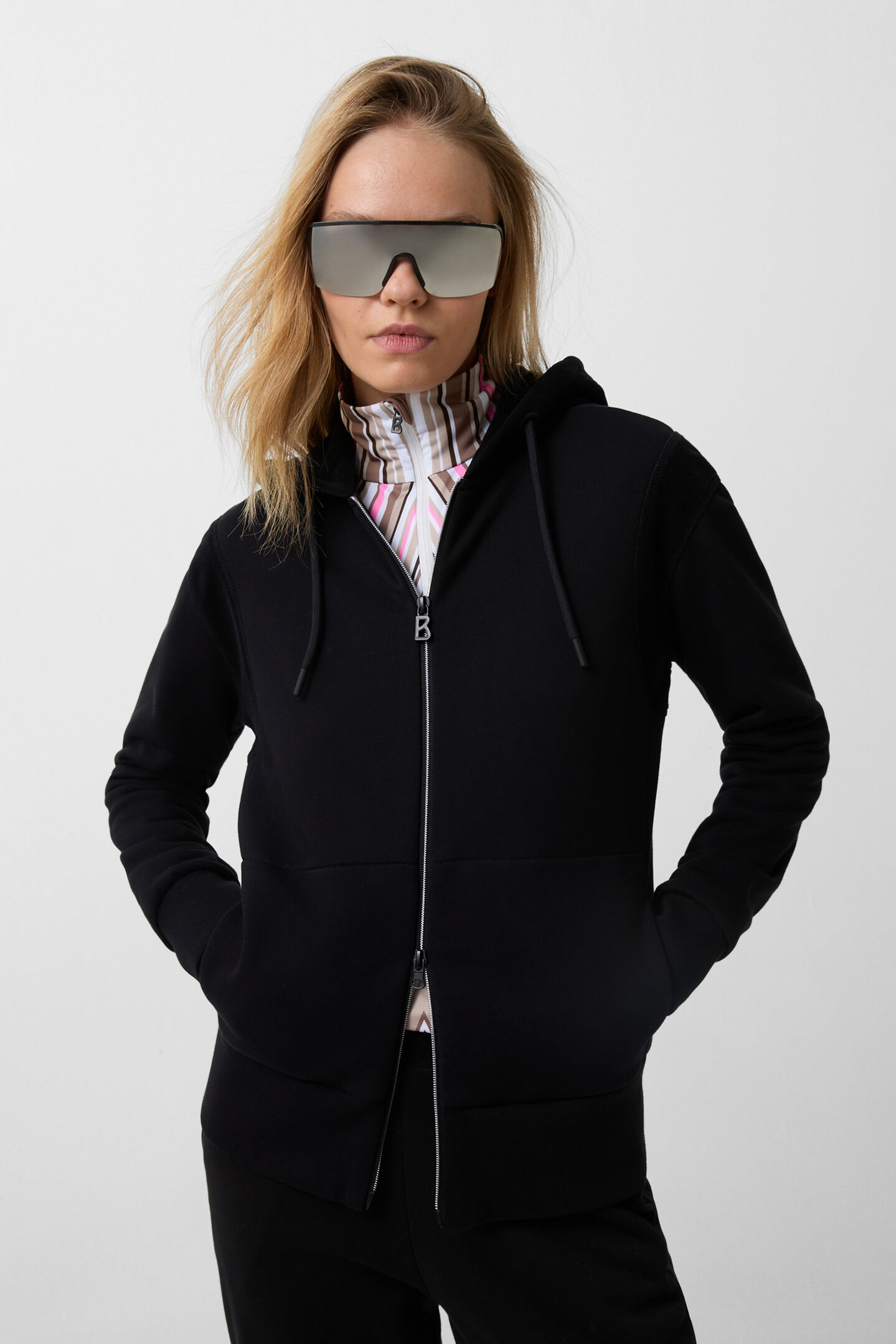 Hoodie-Sweatjacke Jaden Schwarz