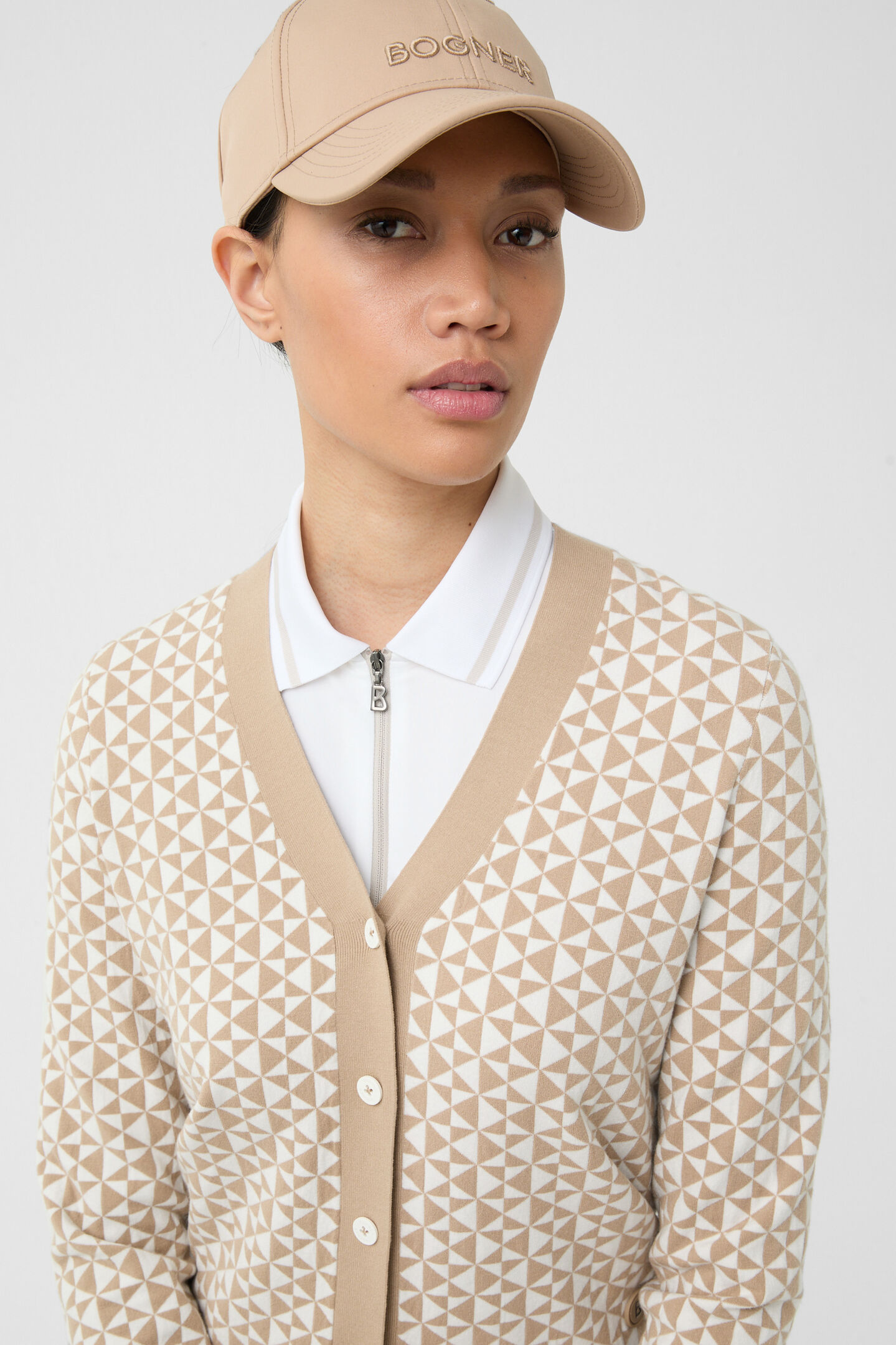 Strickjacke Ina Beige/Off-White