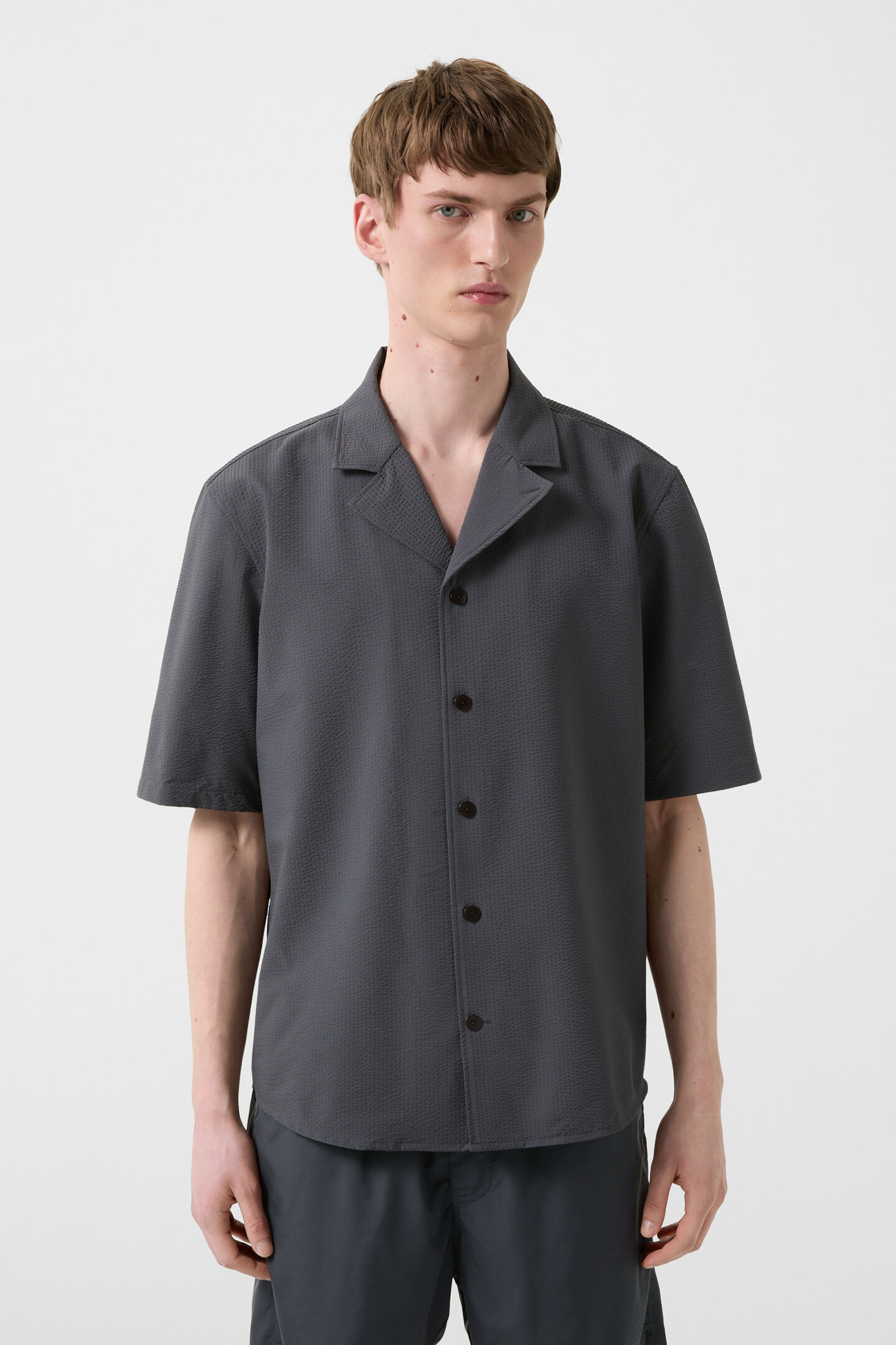Eddy short-sleeved shirt Anthracite