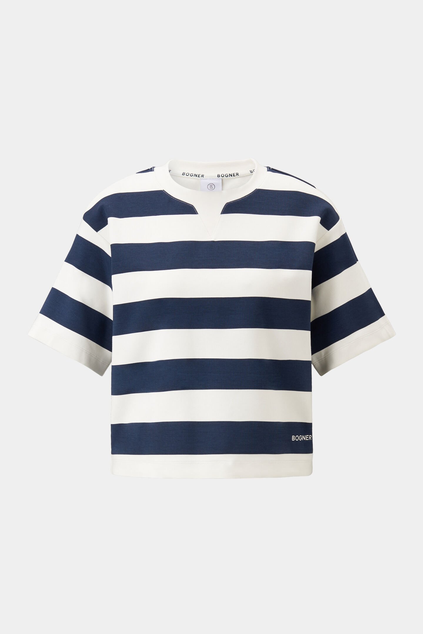 Stacey short-sleeved jumper Navy blue/off-white