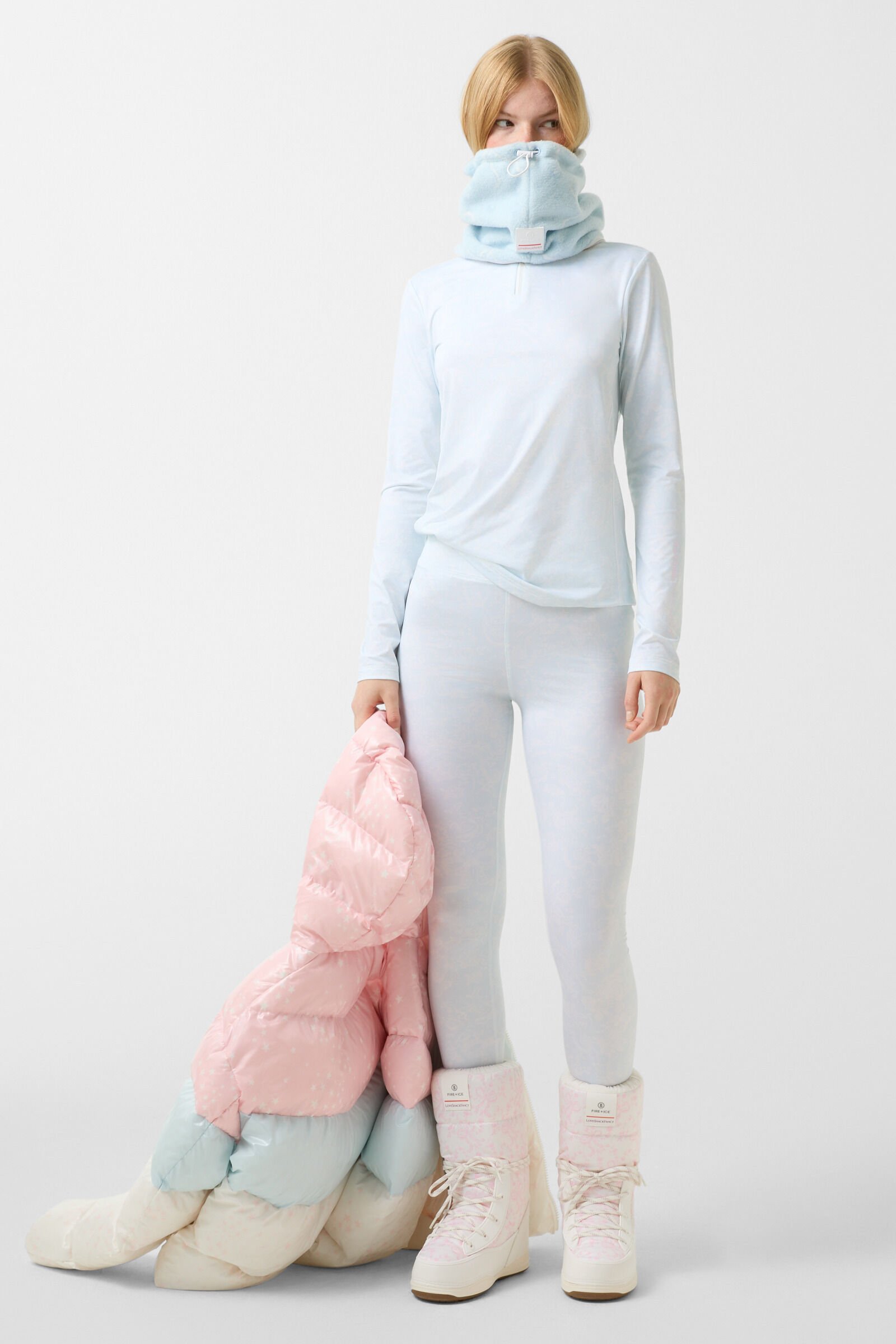 Tights Love Light blue/white